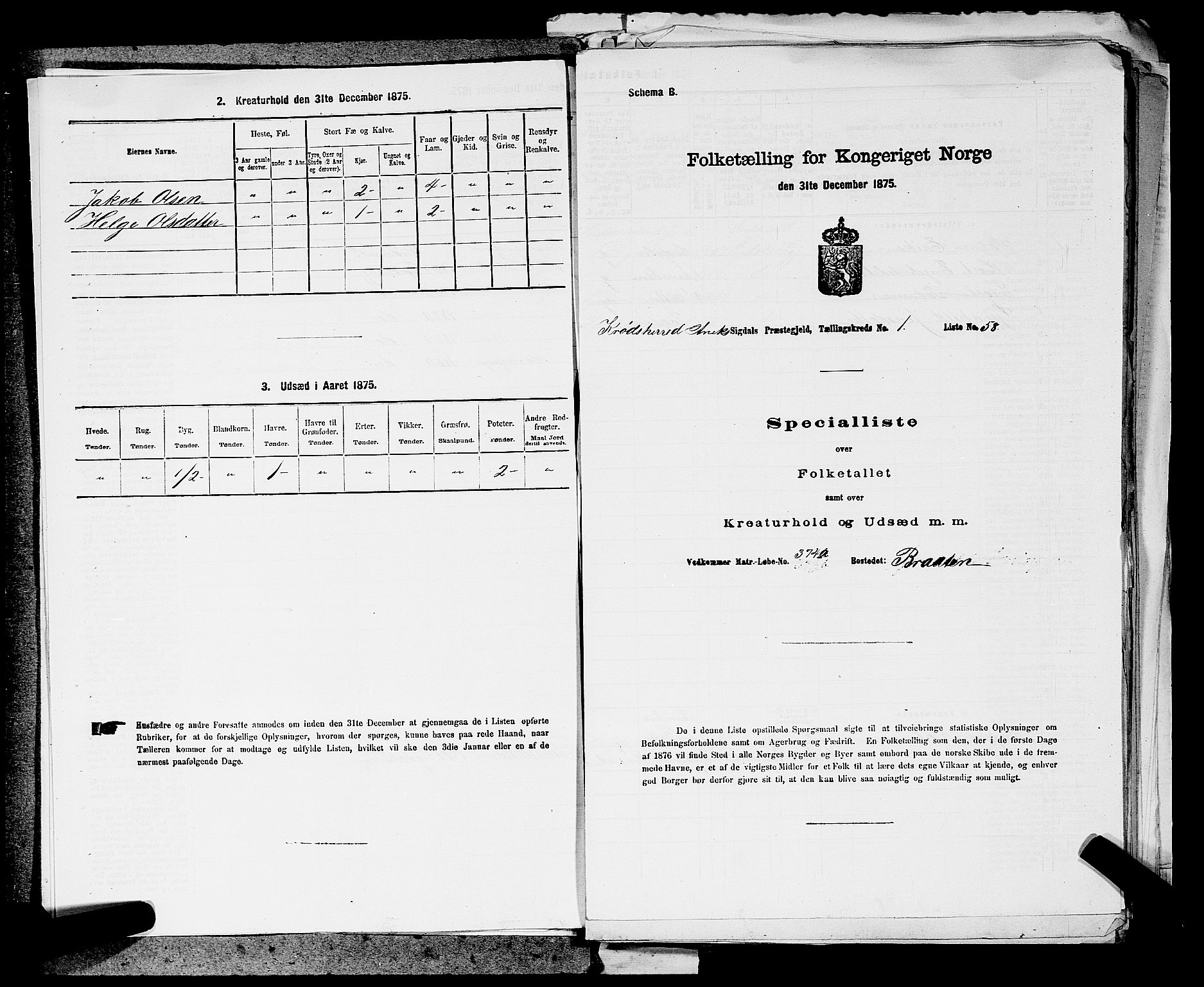 SAKO, 1875 census for 0621P Sigdal, 1875, p. 1166