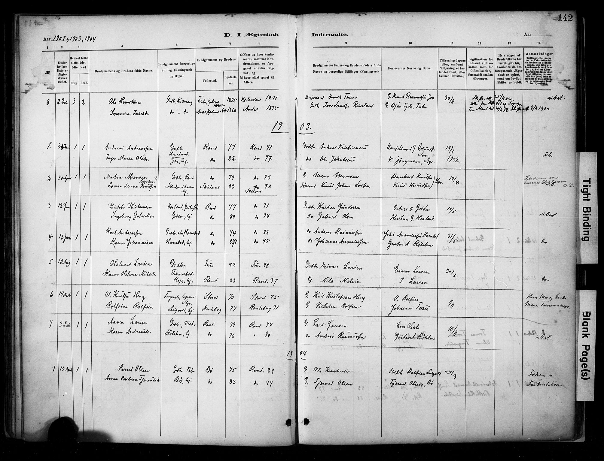 Hetland sokneprestkontor, AV/SAST-A-101826/30/30BA/L0009: Parish register (official) no. A 9, 1882-1918, p. 142