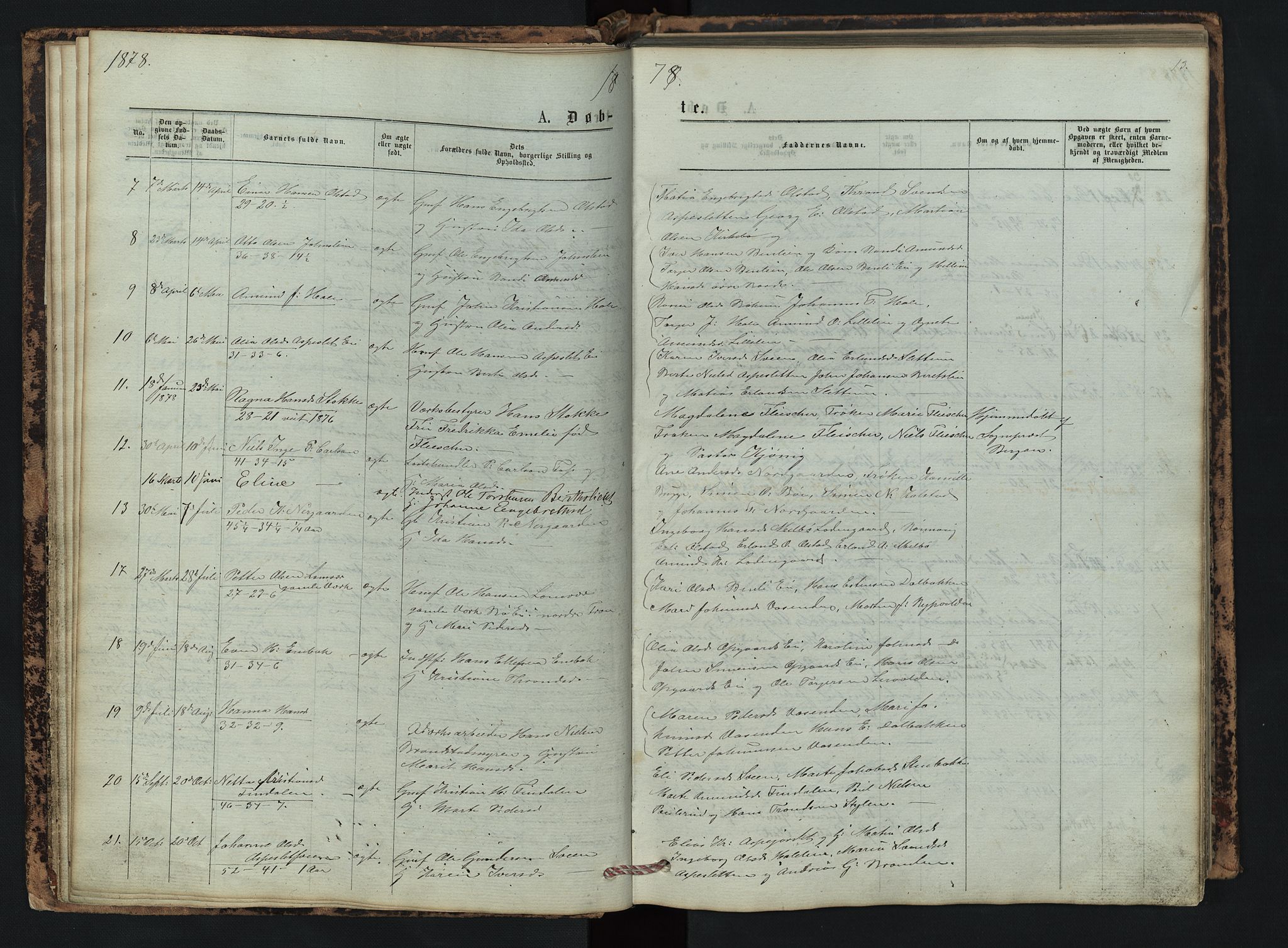 Vestre Gausdal prestekontor, SAH/PREST-094/H/Ha/Hab/L0002: Parish register (copy) no. 2, 1874-1897, p. 13