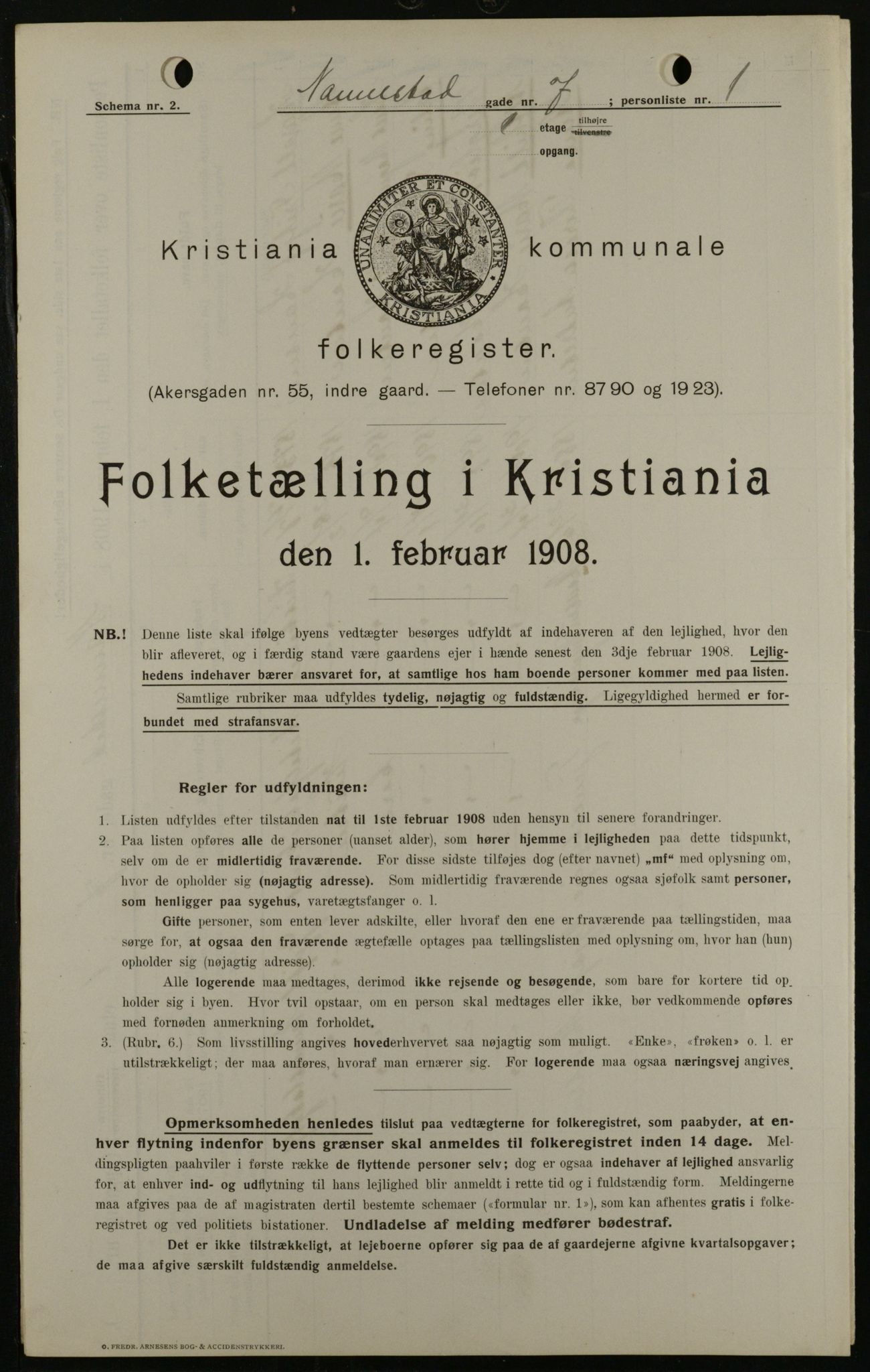 OBA, Municipal Census 1908 for Kristiania, 1908, p. 61967