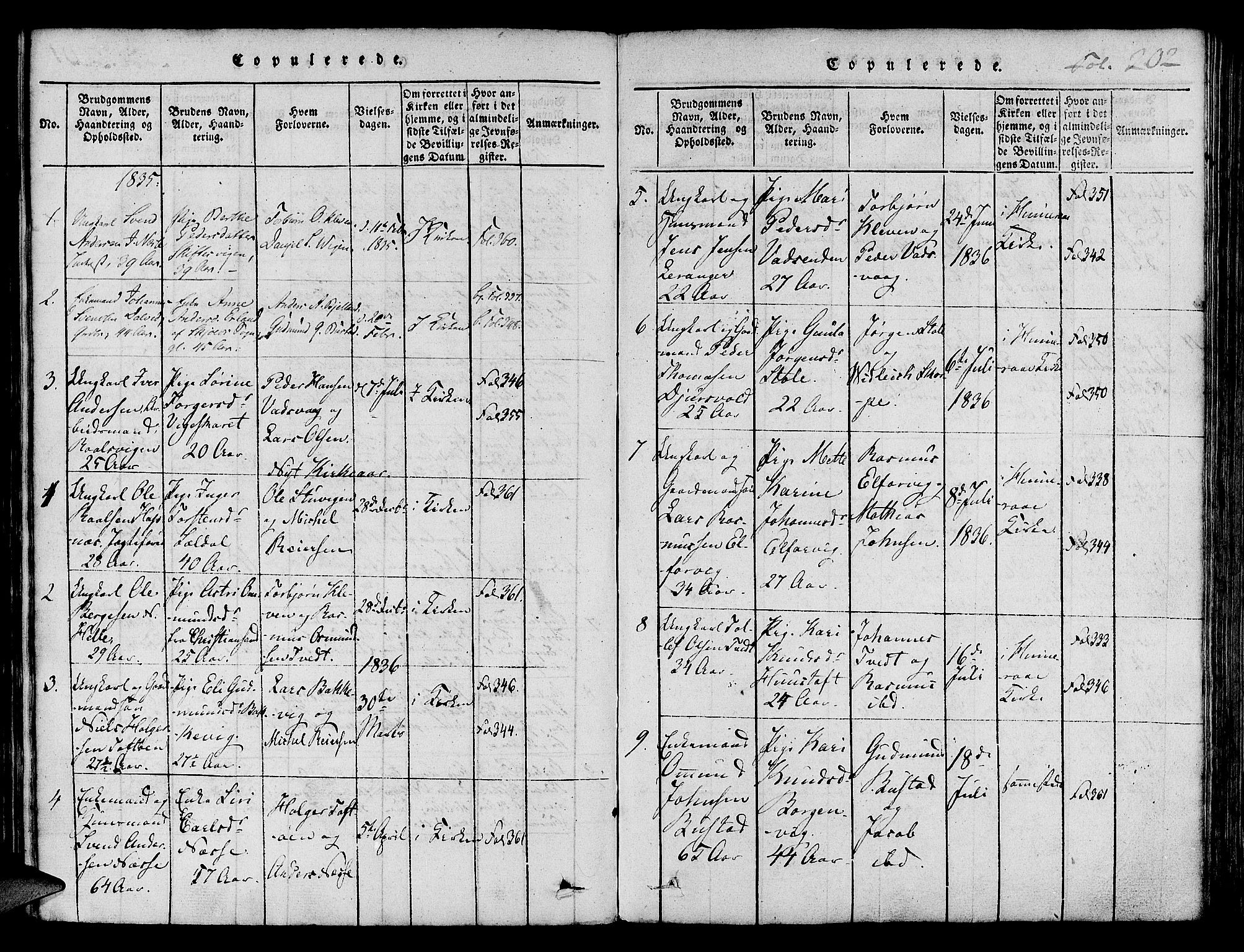 Nedstrand sokneprestkontor, SAST/A-101841/01/IV: Parish register (official) no. A 6, 1816-1838, p. 202