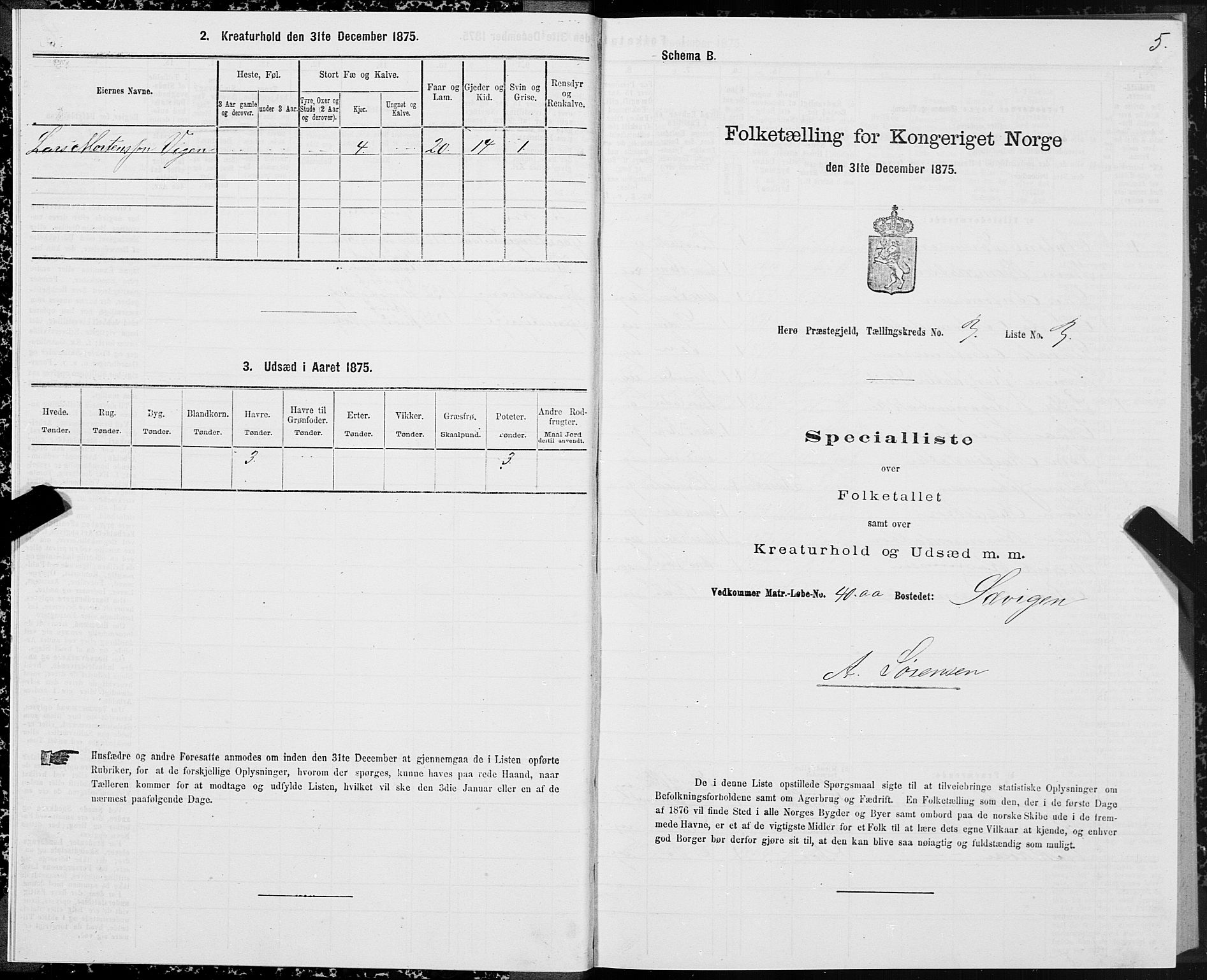 SAT, 1875 census for 1515P Herøy, 1875, p. 2005