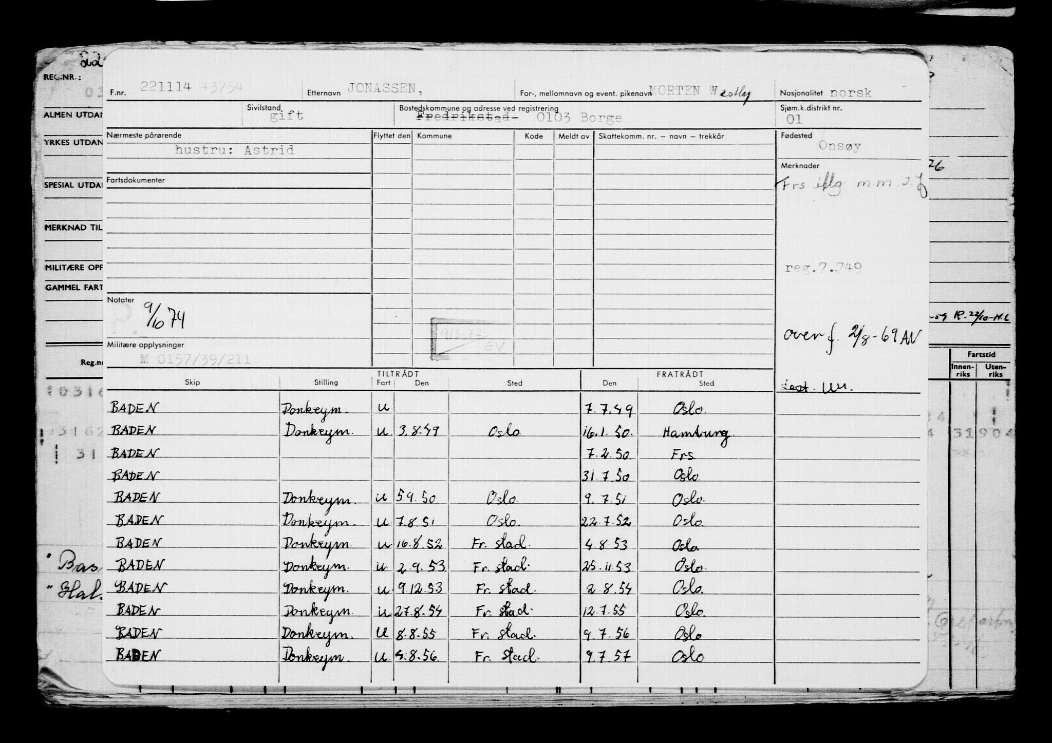 Direktoratet for sjømenn, AV/RA-S-3545/G/Gb/L0125: Hovedkort, 1914, p. 340