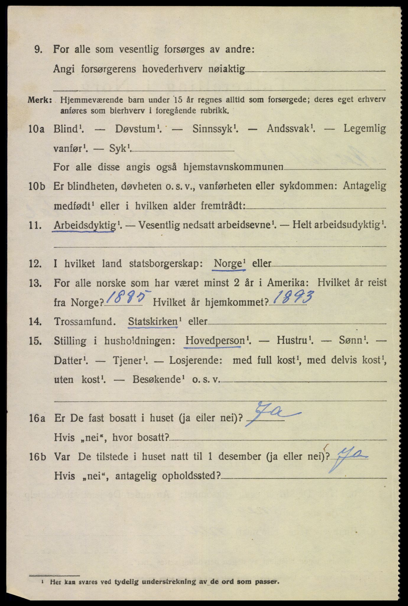 SAK, 1920 census for Nes (V-A), 1920, p. 1525