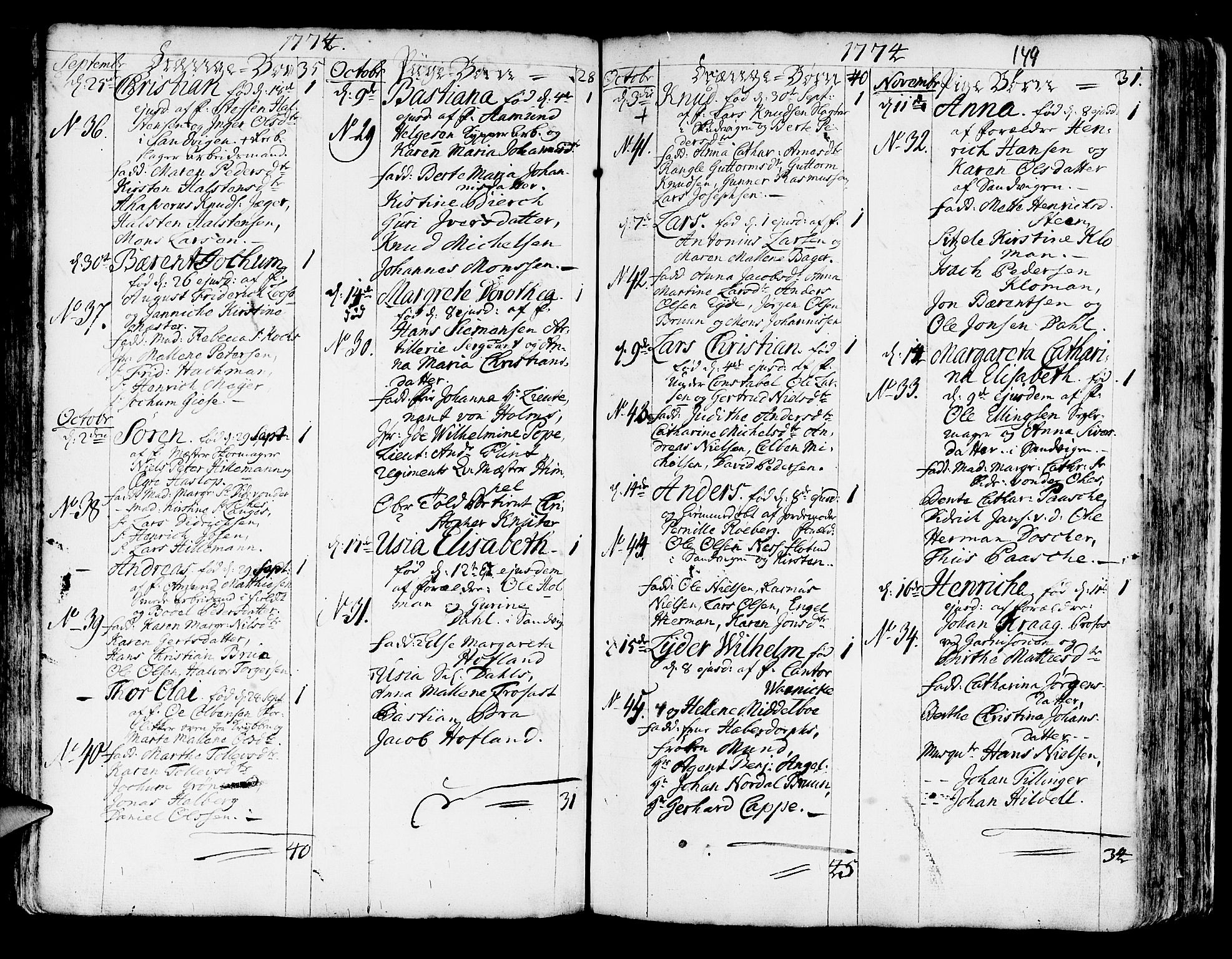 Korskirken sokneprestembete, SAB/A-76101/H/Haa/L0005: Parish register (official) no. A 5, 1751-1789, p. 149