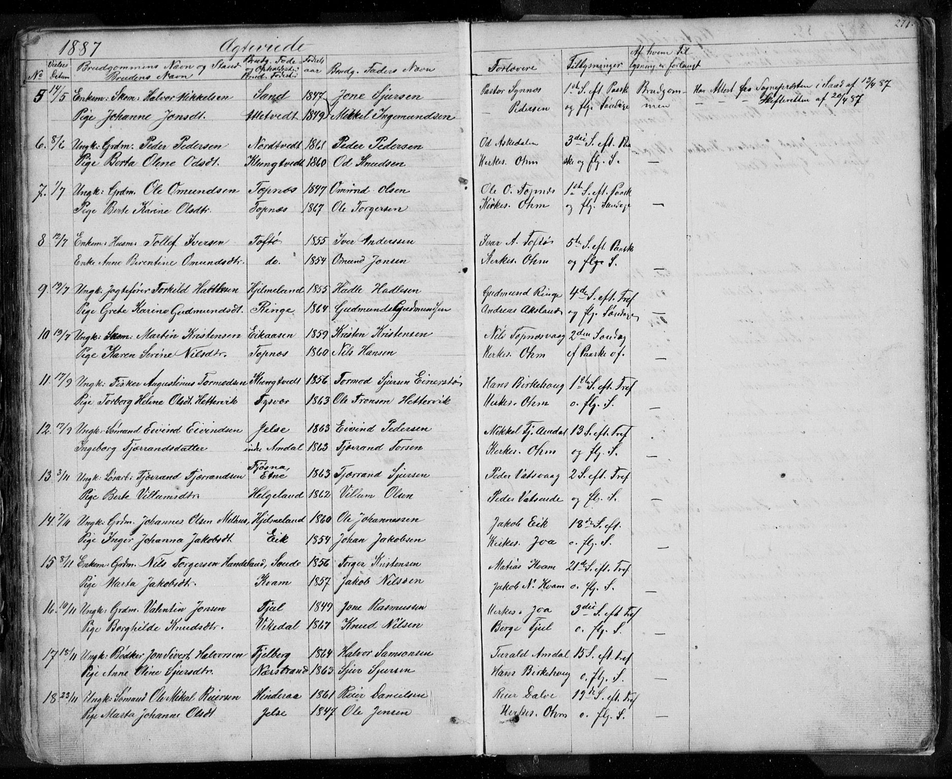 Nedstrand sokneprestkontor, SAST/A-101841/01/V: Parish register (copy) no. B 3, 1848-1933, p. 277