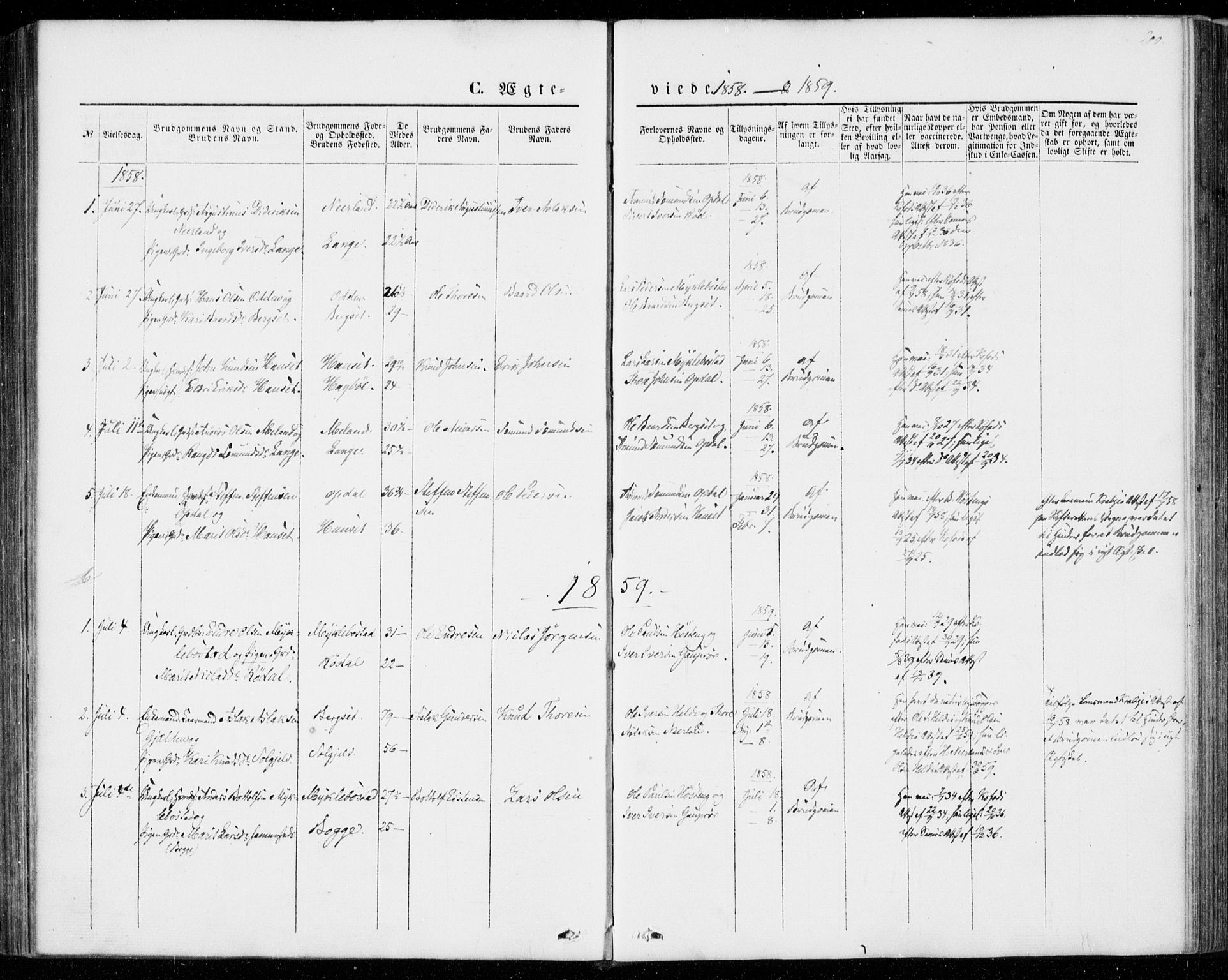 Ministerialprotokoller, klokkerbøker og fødselsregistre - Møre og Romsdal, SAT/A-1454/554/L0643: Parish register (official) no. 554A01, 1846-1879, p. 200