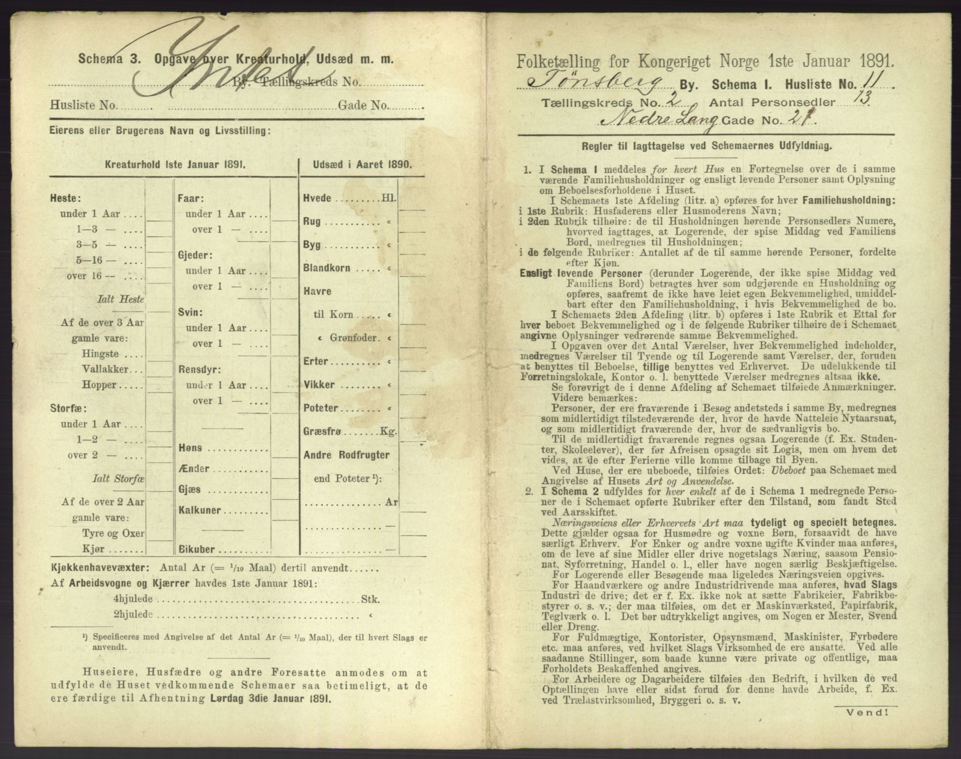 RA, 1891 census for 0705 Tønsberg, 1891, p. 140