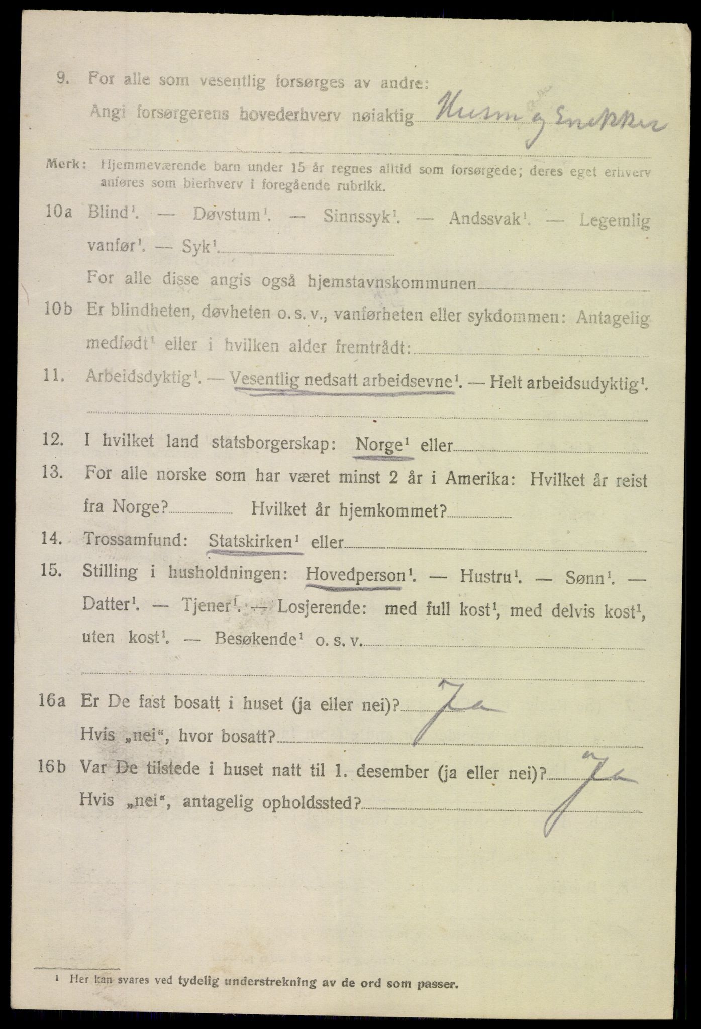 SAH, 1920 census for Øystre Slidre, 1920, p. 2848