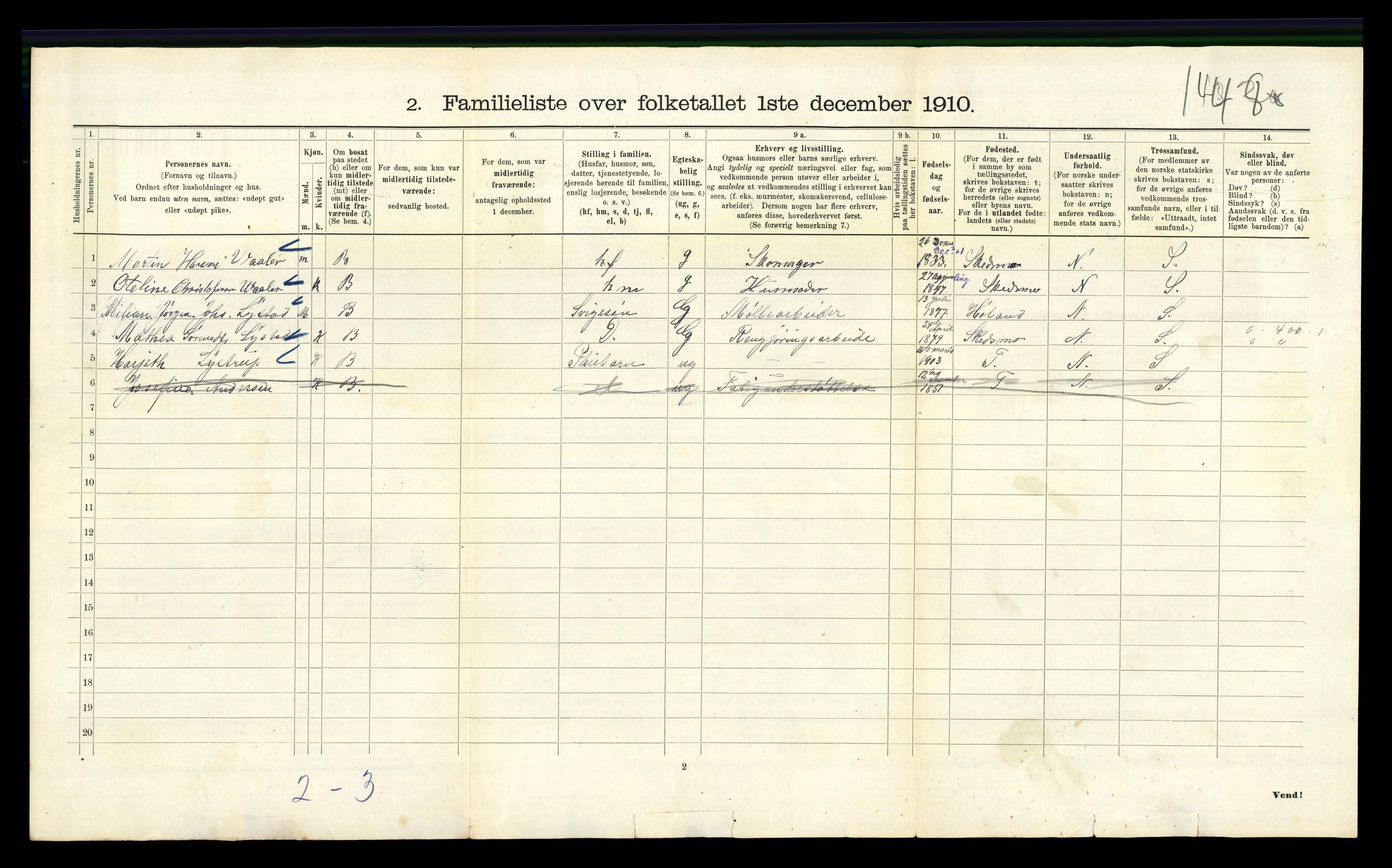 RA, 1910 census for Kristiania, 1910, p. 2022