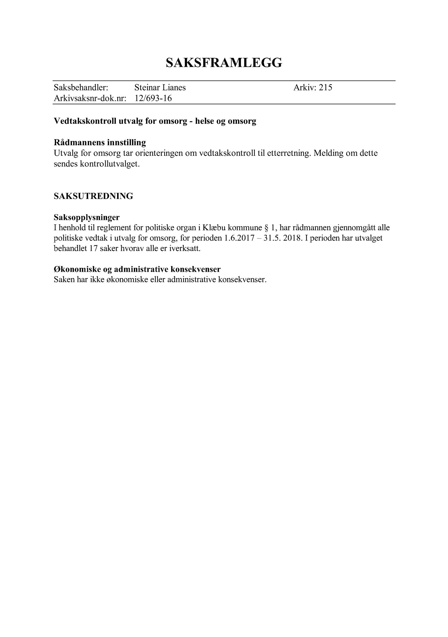 Klæbu Kommune, TRKO/KK/05-UOm/L009: Utvalg for omsorg - Møtedokumenter, 2018, p. 141