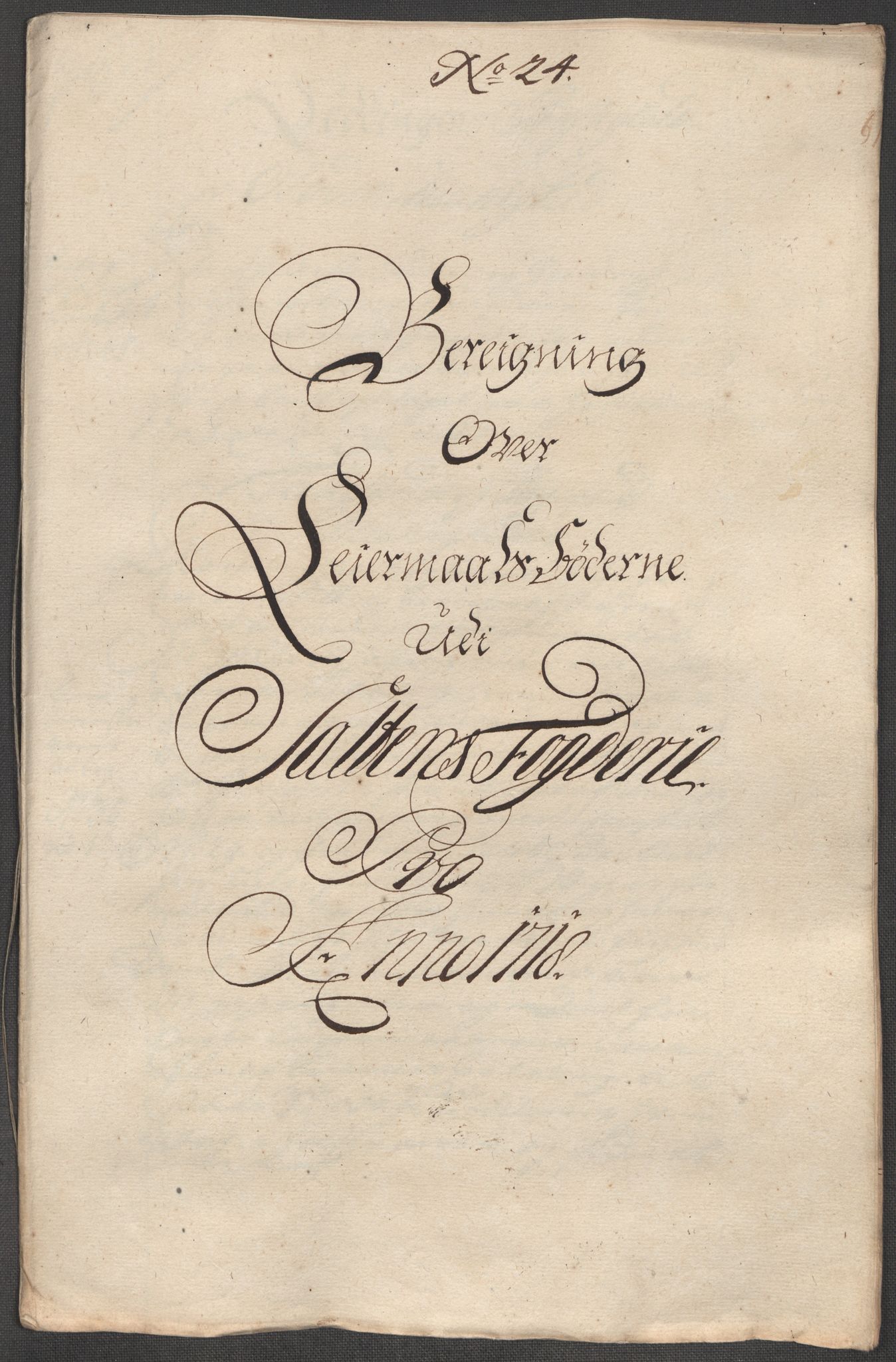 Rentekammeret inntil 1814, Reviderte regnskaper, Fogderegnskap, AV/RA-EA-4092/R66/L4588: Fogderegnskap Salten, 1718, p. 295