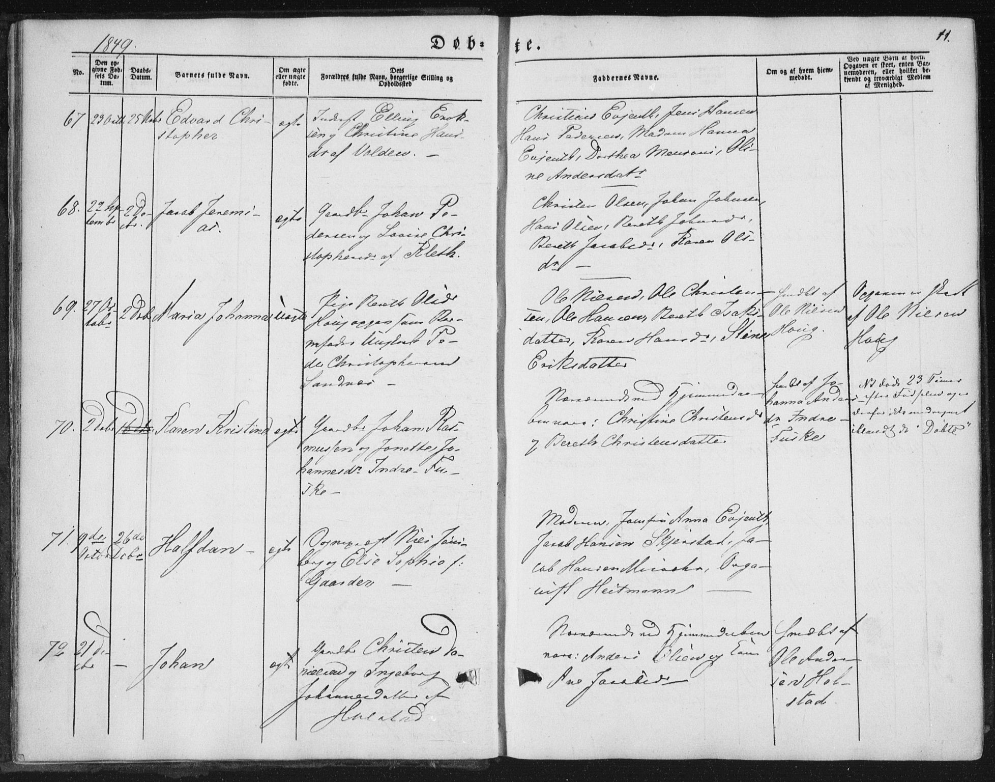 Ministerialprotokoller, klokkerbøker og fødselsregistre - Nordland, SAT/A-1459/852/L0738: Parish register (official) no. 852A08, 1849-1865, p. 11