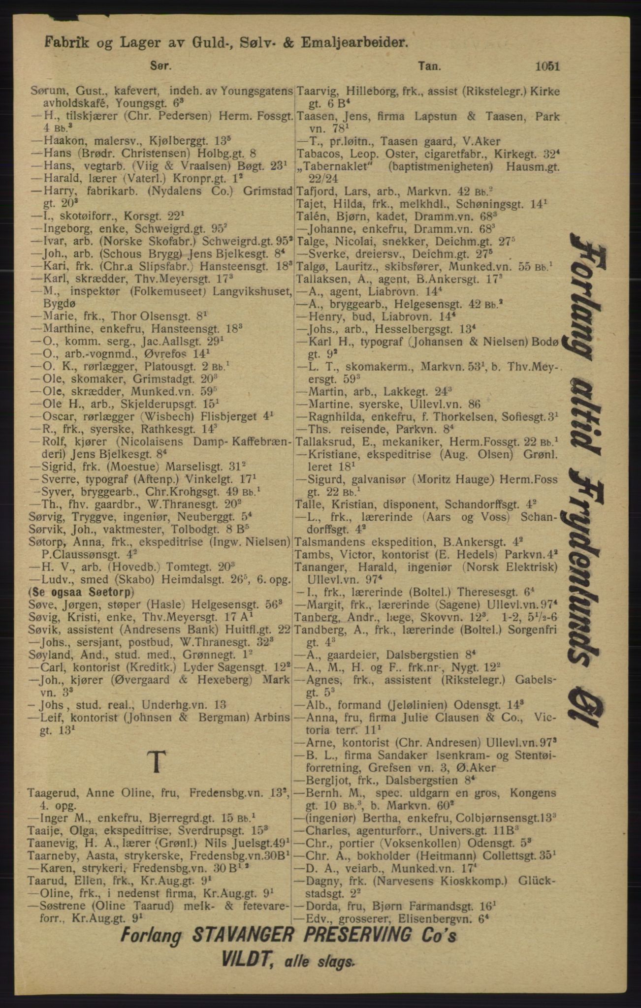 Kristiania/Oslo adressebok, PUBL/-, 1913, p. 1063