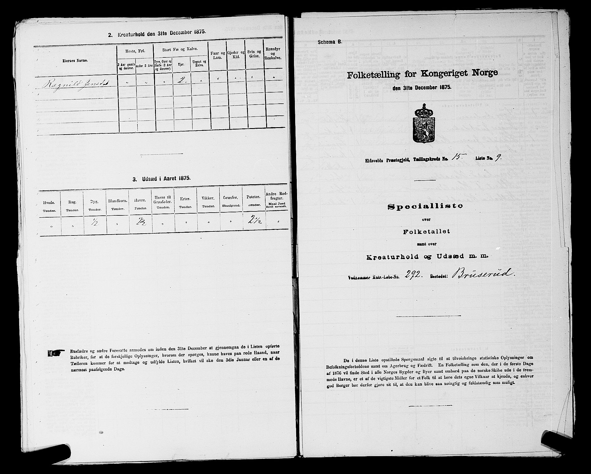 RA, 1875 census for 0237P Eidsvoll, 1875, p. 2475