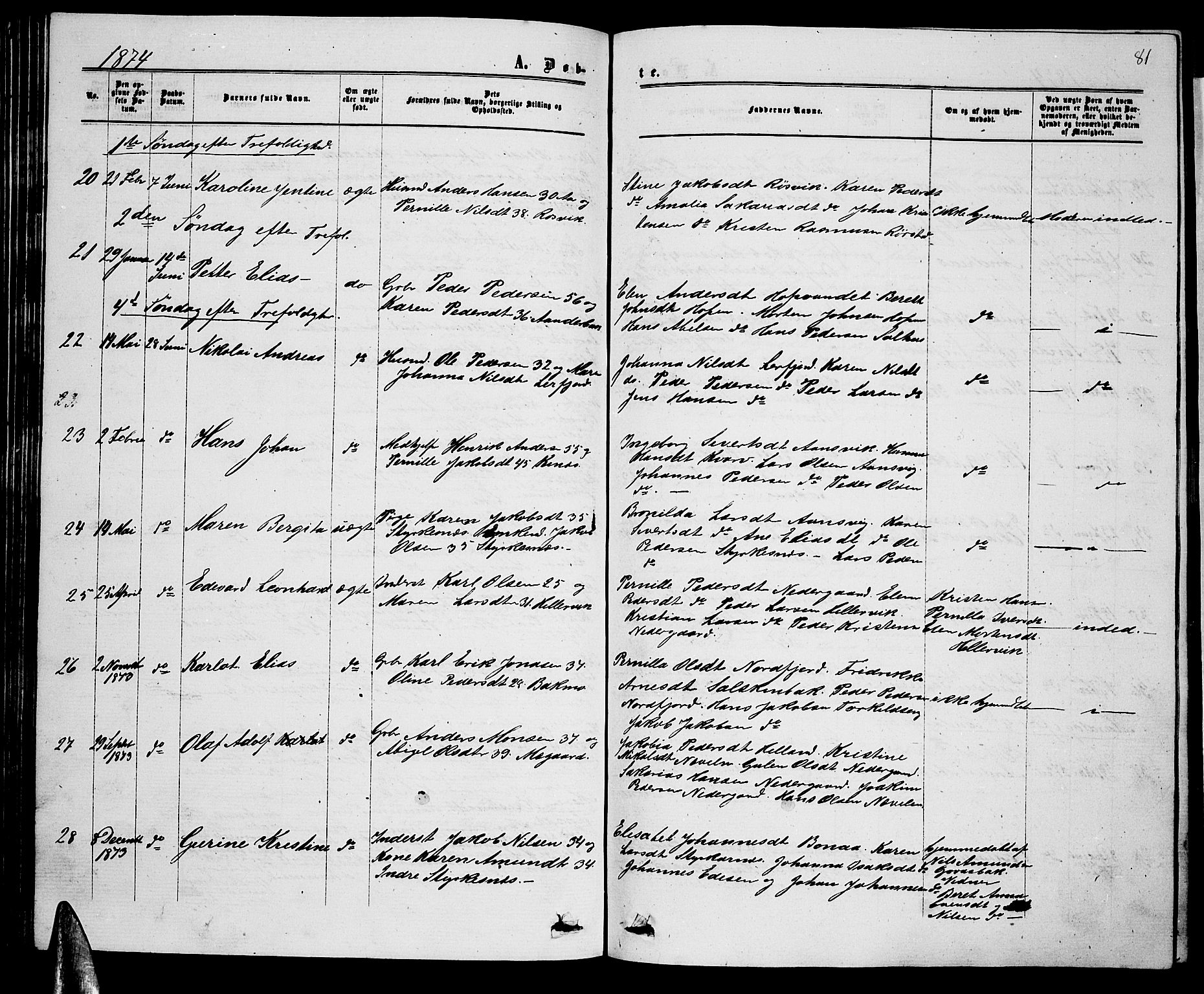 Ministerialprotokoller, klokkerbøker og fødselsregistre - Nordland, AV/SAT-A-1459/853/L0775: Parish register (copy) no. 853C03, 1859-1877, p. 81