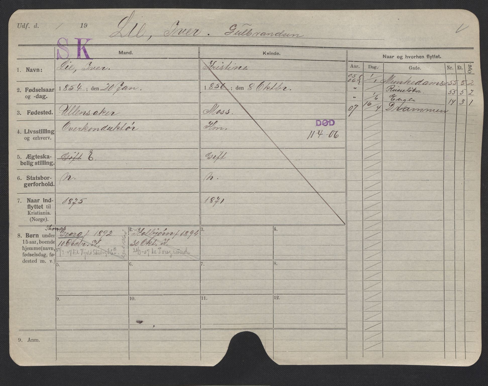 Oslo folkeregister, Registerkort, AV/SAO-A-11715/F/Fa/Fac/L0007: Menn, 1906-1914, p. 75a