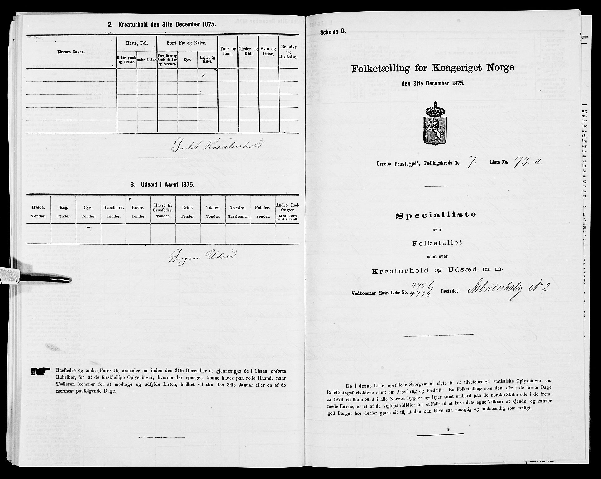 SAK, 1875 census for 1016P Øvrebø, 1875, p. 994