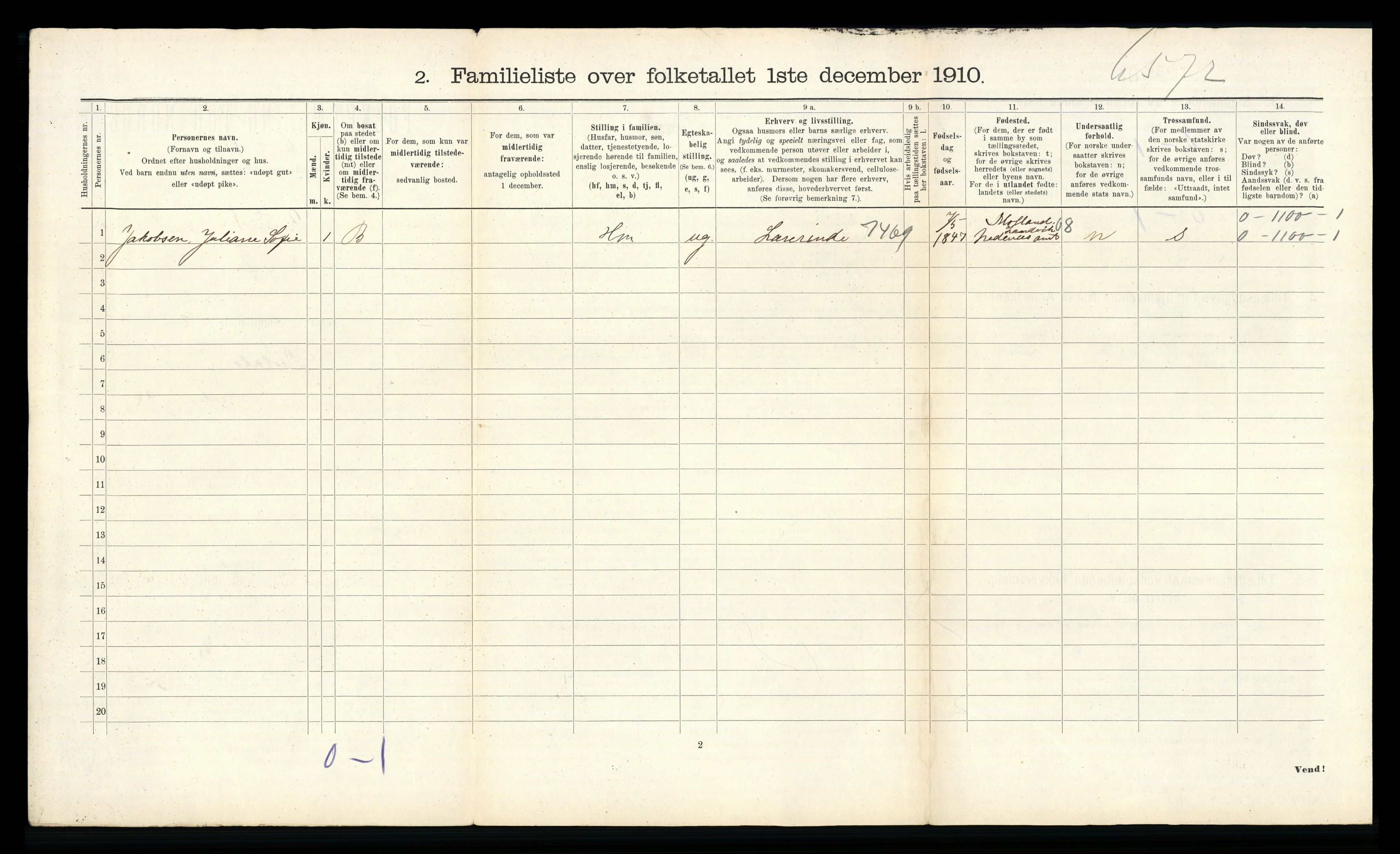 RA, 1910 census for Drøbak, 1910, p. 881