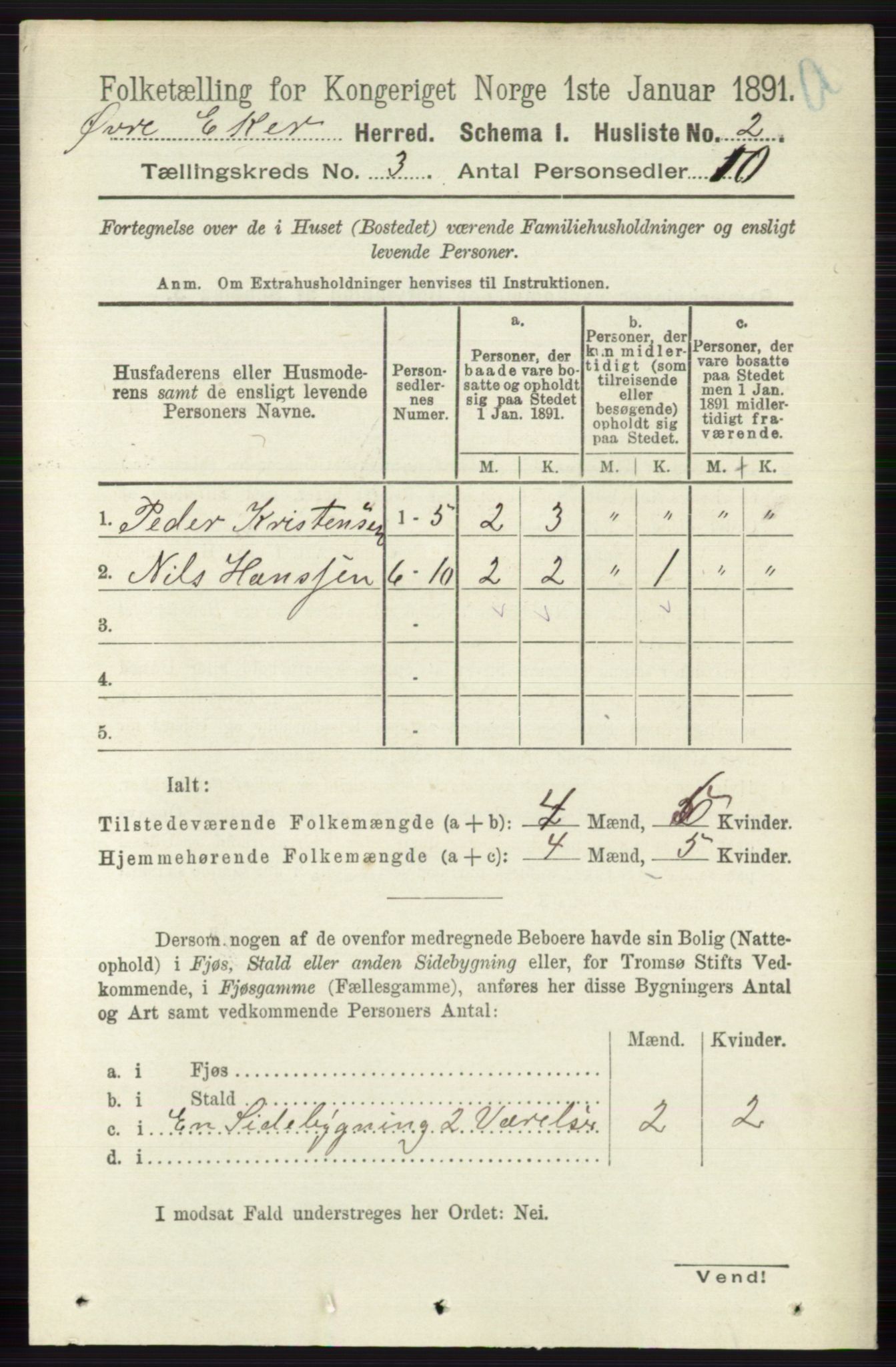 RA, 1891 census for 0624 Øvre Eiker, 1891, p. 924