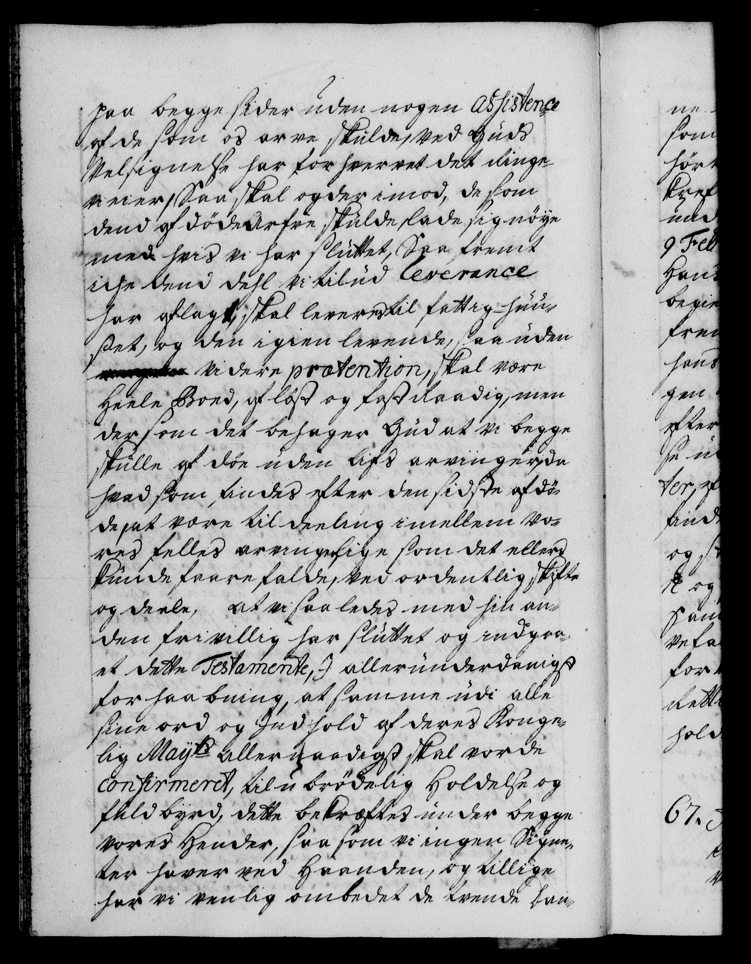 Danske Kanselli 1572-1799, AV/RA-EA-3023/F/Fc/Fca/Fcaa/L0026: Norske registre, 1729-1730, p. 43b