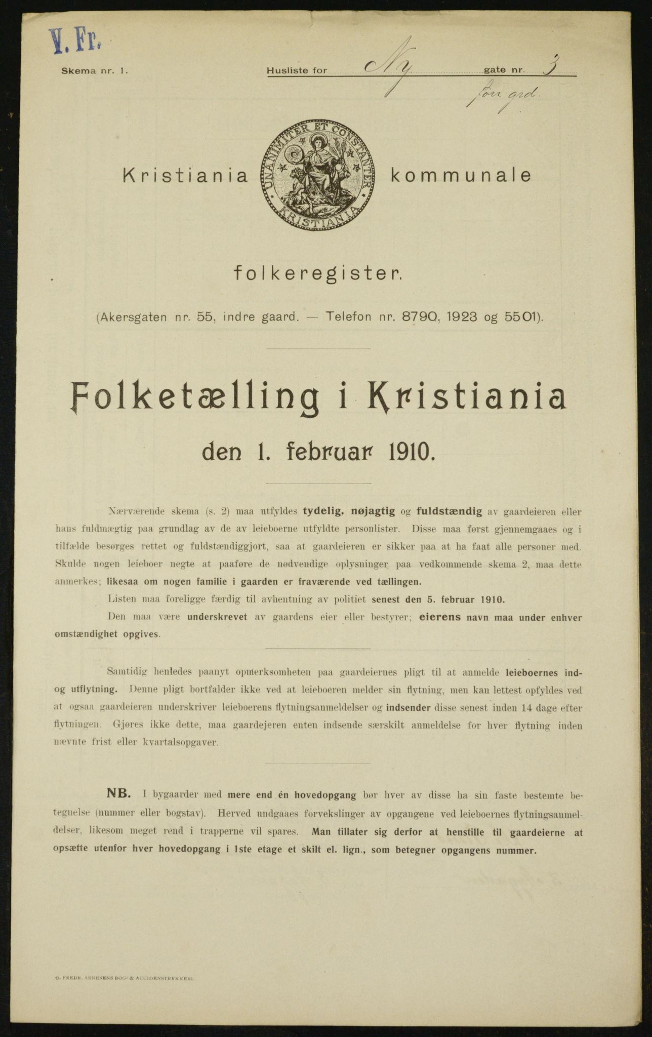 OBA, Municipal Census 1910 for Kristiania, 1910, p. 71384