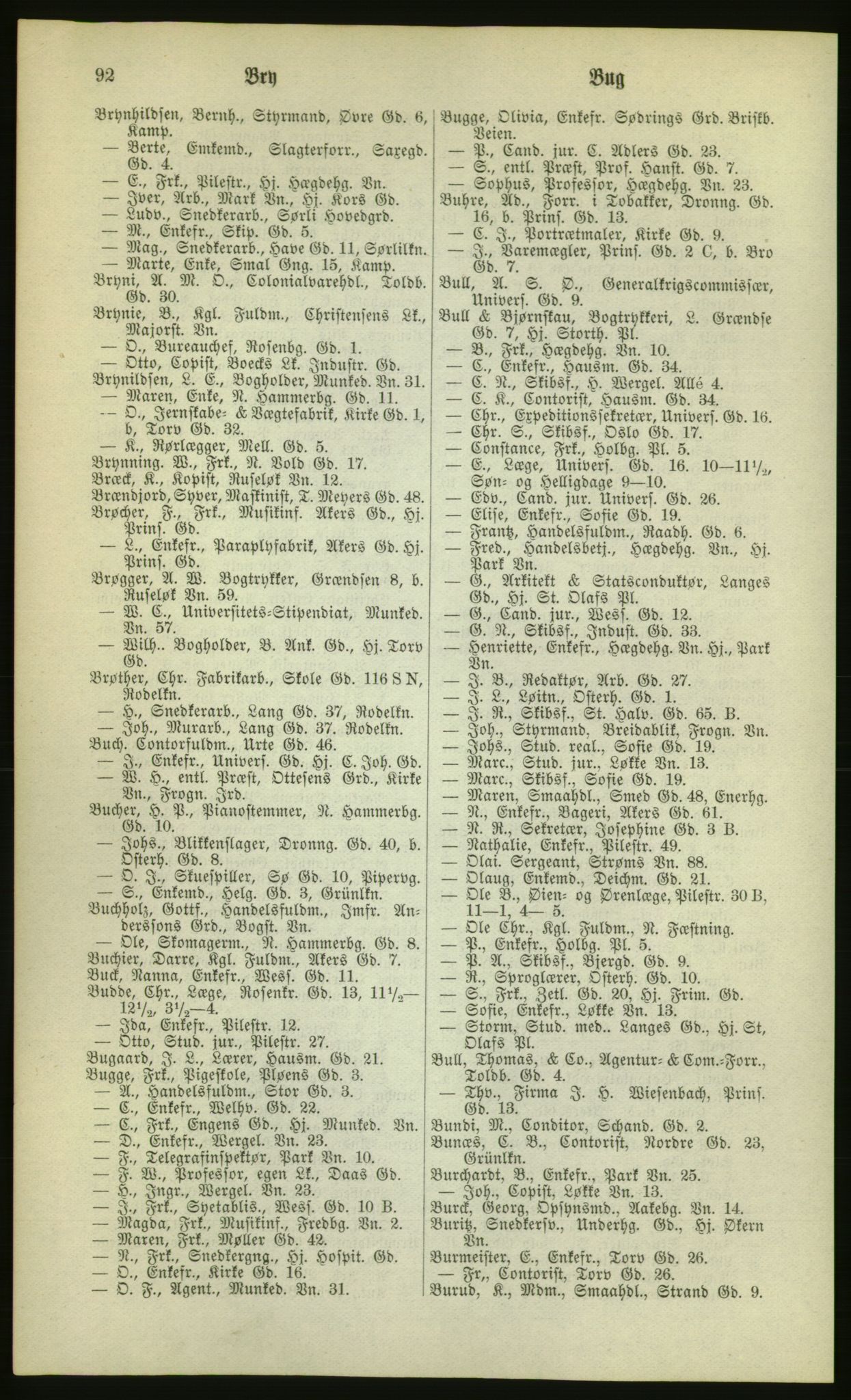 Kristiania/Oslo adressebok, PUBL/-, 1880, p. 92