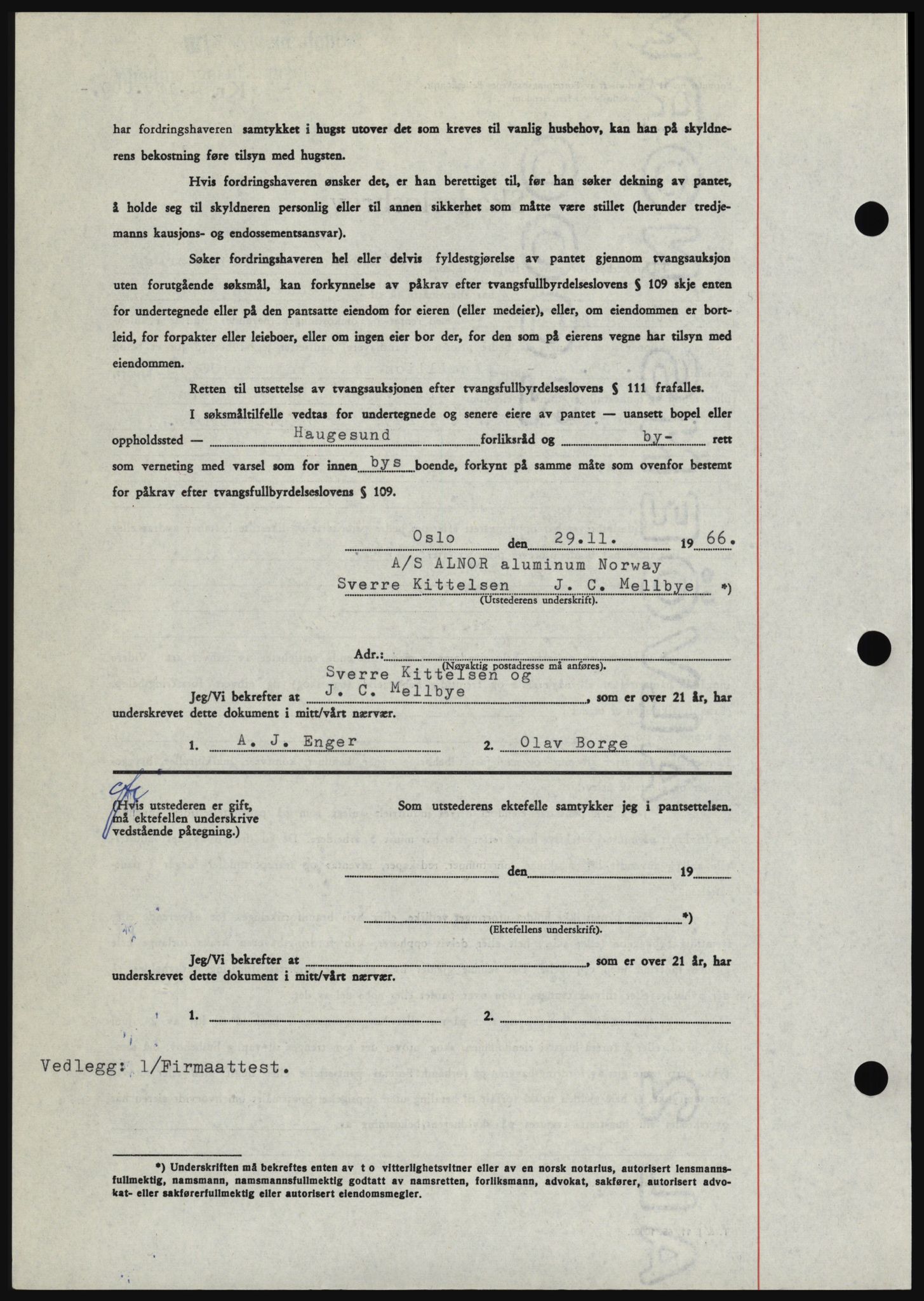 Haugesund tingrett, SAST/A-101415/01/II/IIC/L0056: Mortgage book no. B 56, 1966-1967, Diary no: : 167/1967