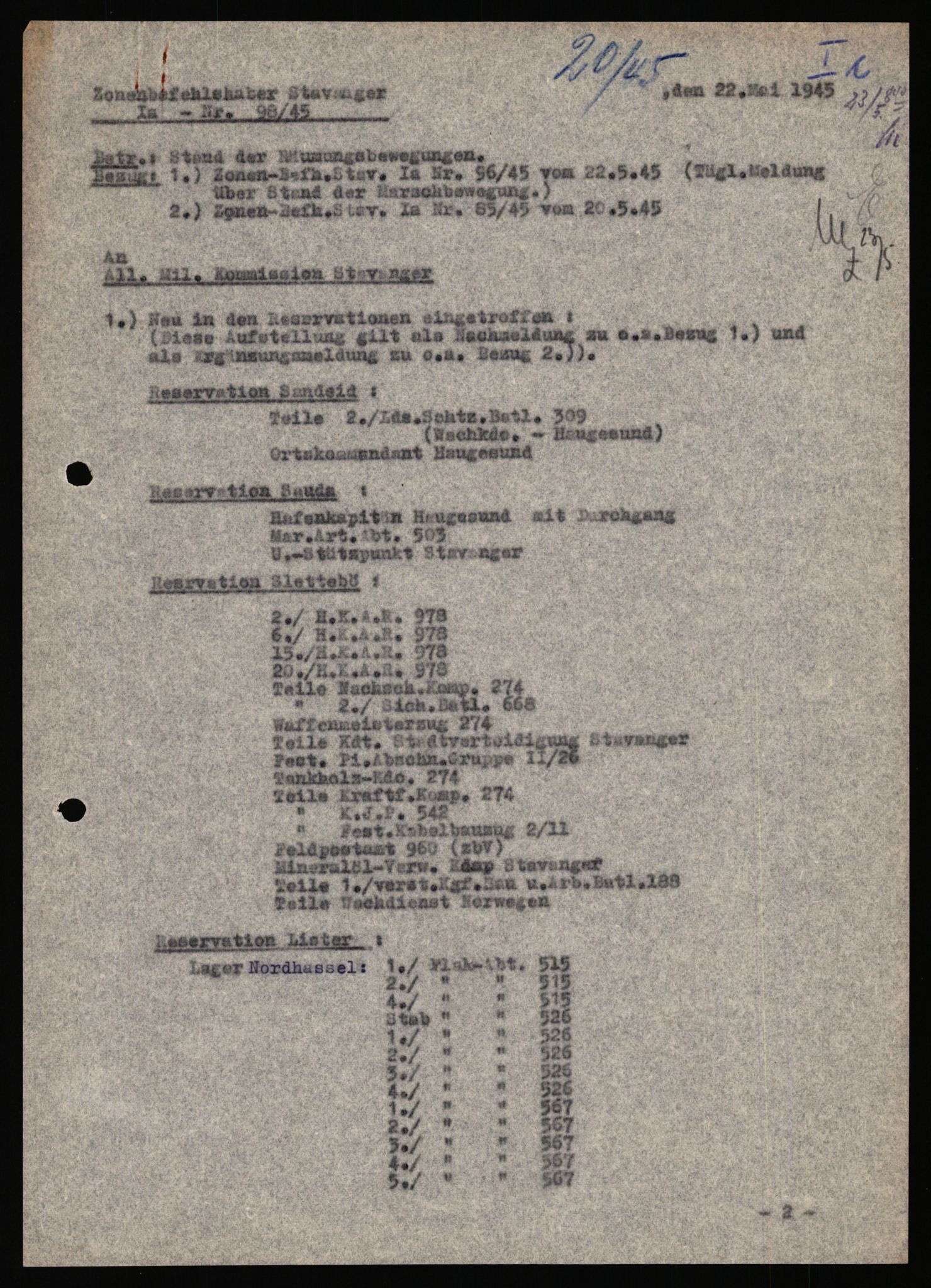 Deutscher Oberbefehlshaber Norwegen (DOBN), AV/RA-RAFA-2197/D/Dl/L0119: DB Zone Stavanger Abt. Ic, 1945, p. 222