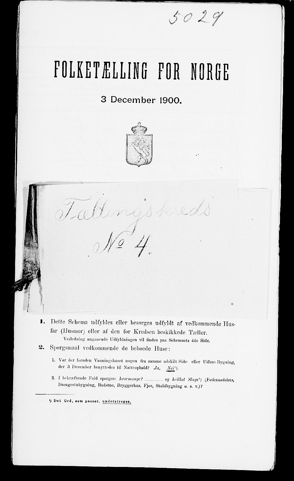 SAK, 1900 census for Vegårshei, 1900, p. 238