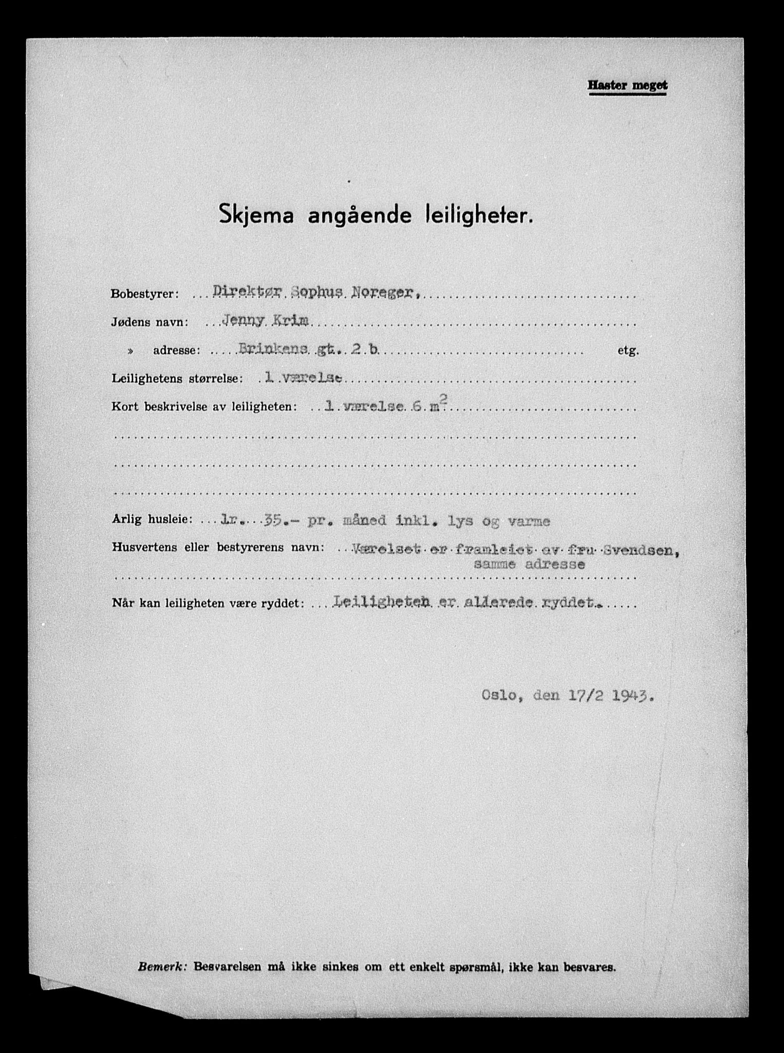 Justisdepartementet, Tilbakeføringskontoret for inndratte formuer, AV/RA-S-1564/H/Hc/Hcc/L0953: --, 1945-1947, p. 285