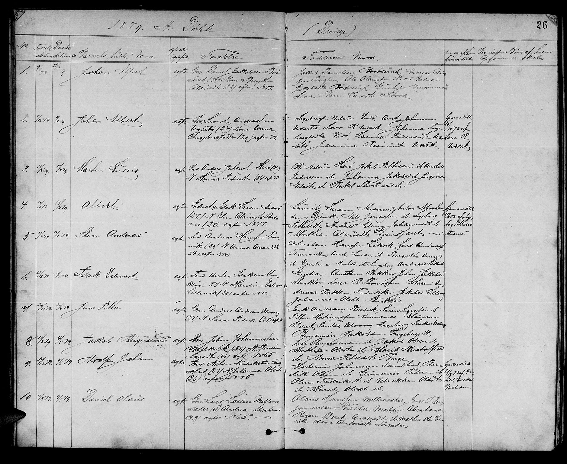 Ministerialprotokoller, klokkerbøker og fødselsregistre - Sør-Trøndelag, SAT/A-1456/637/L0561: Parish register (copy) no. 637C02, 1873-1882, p. 26