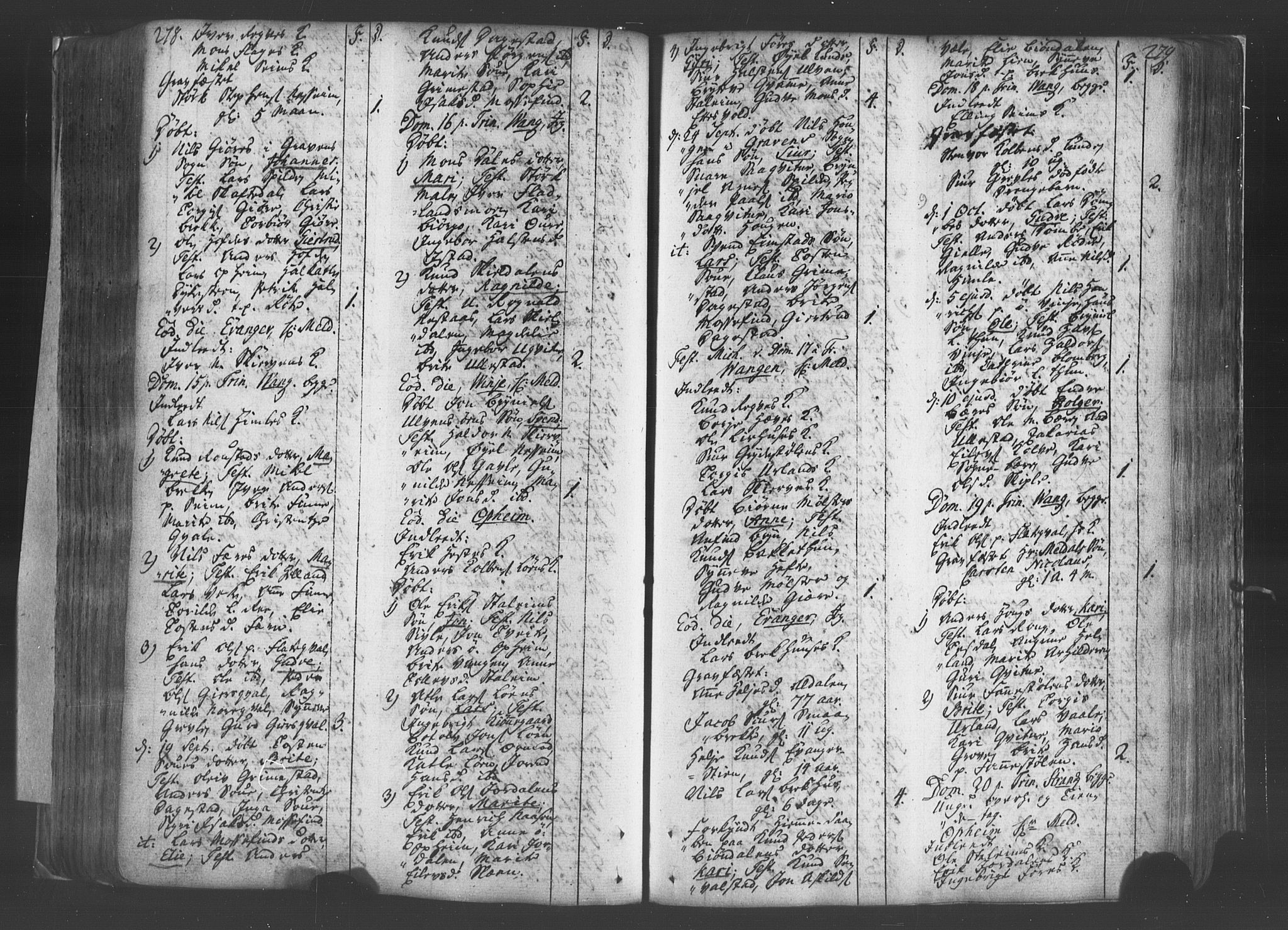 Voss sokneprestembete, AV/SAB-A-79001/H/Haa: Parish register (official) no. A 8, 1752-1780, p. 278-279