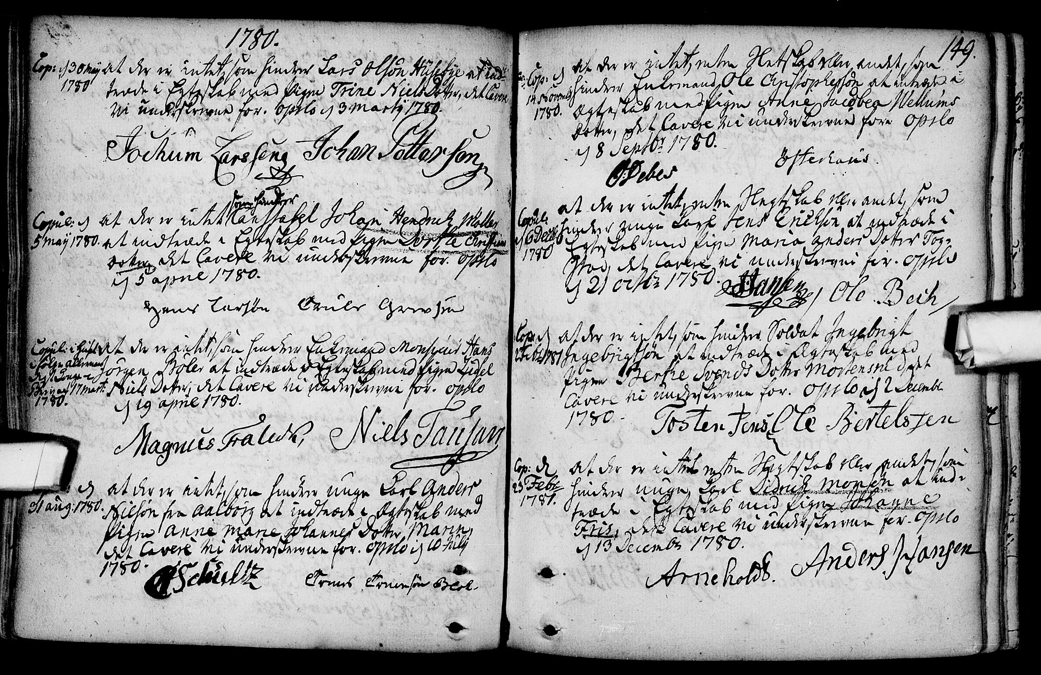 Gamlebyen prestekontor Kirkebøker, AV/SAO-A-10884/F/Fa/L0001: Parish register (official) no. 1, 1734-1818, p. 149