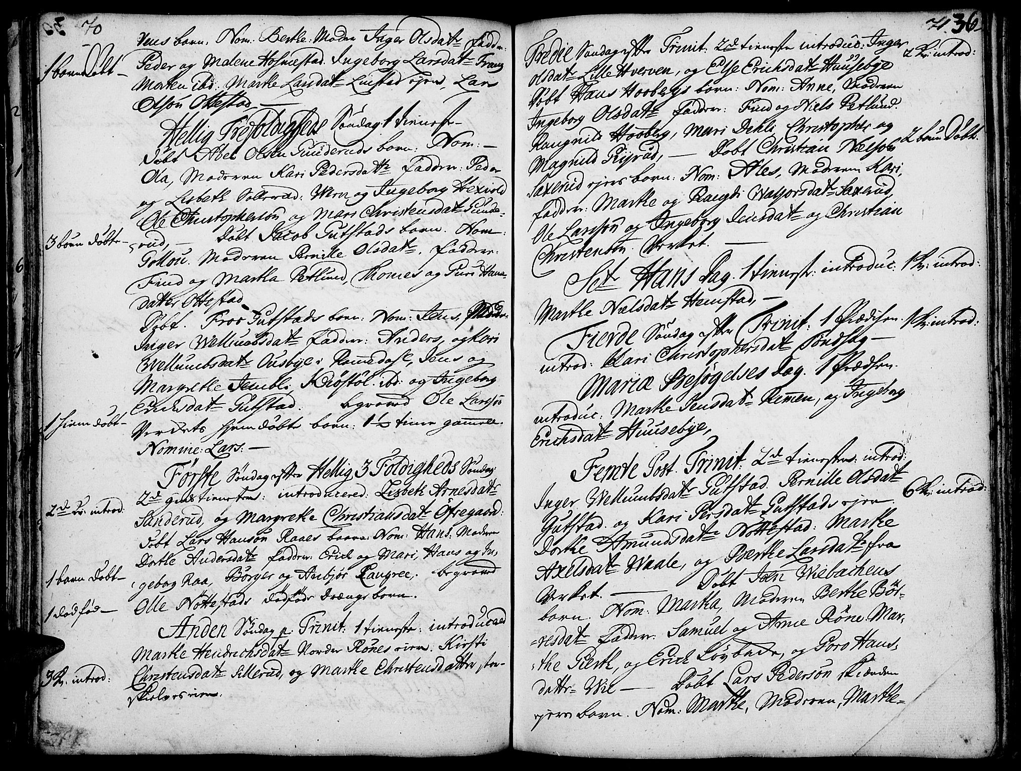 Stange prestekontor, AV/SAH-PREST-002/K/L0004: Parish register (official) no. 4, 1735-1754, p. 70-71