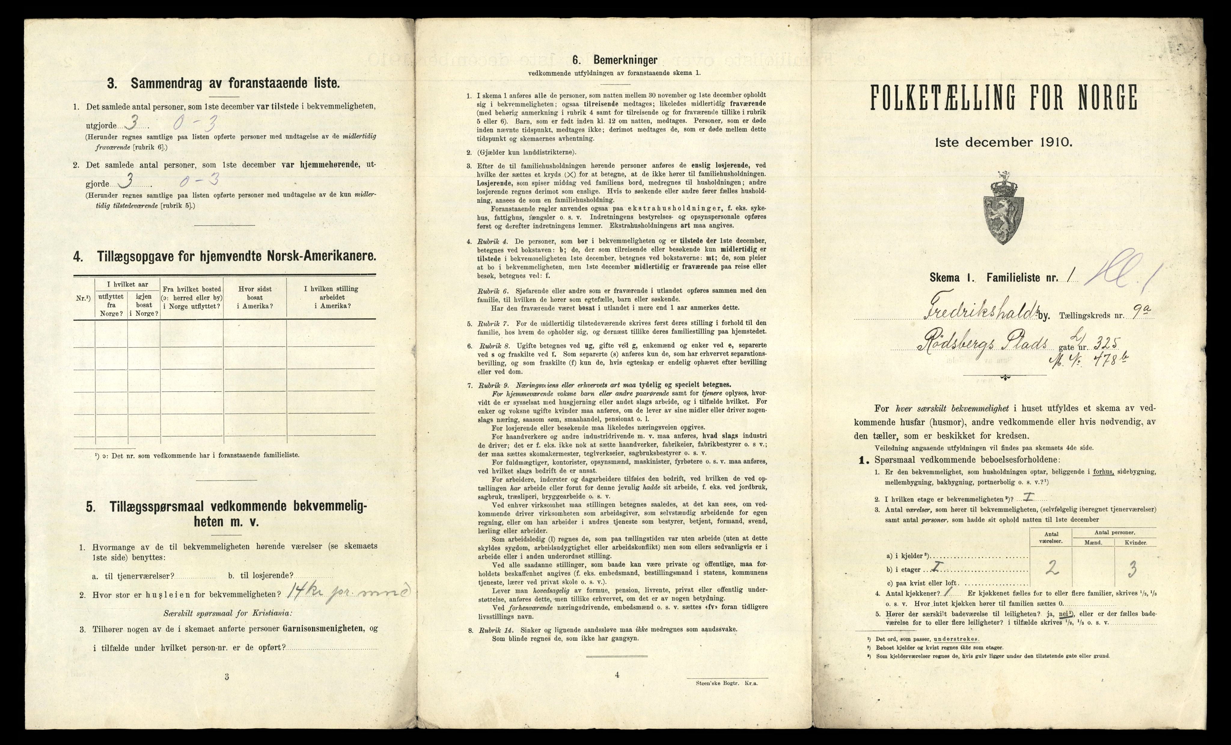 RA, 1910 census for Fredrikshald, 1910, p. 2584