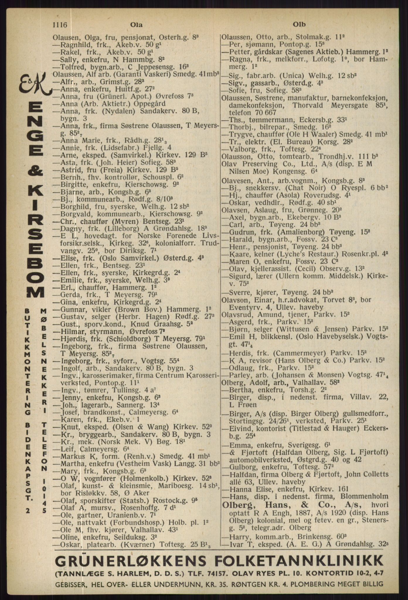 Kristiania/Oslo adressebok, PUBL/-, 1936, p. 1116