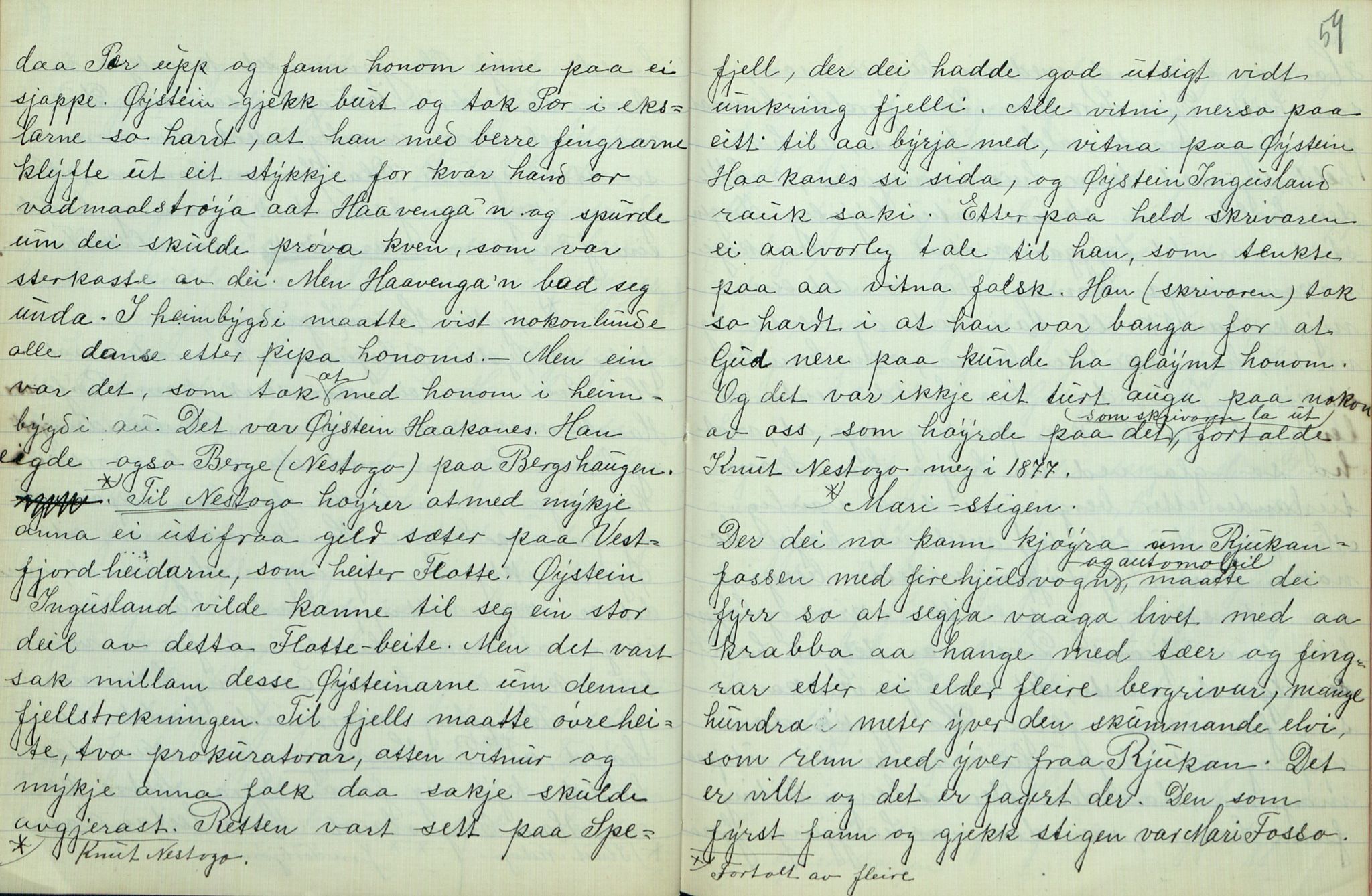 Rikard Berge, TEMU/TGM-A-1003/F/L0007/0004: 251-299 / 254 Gamalt fraa Tinn I, 1912-1913, p. 58-59