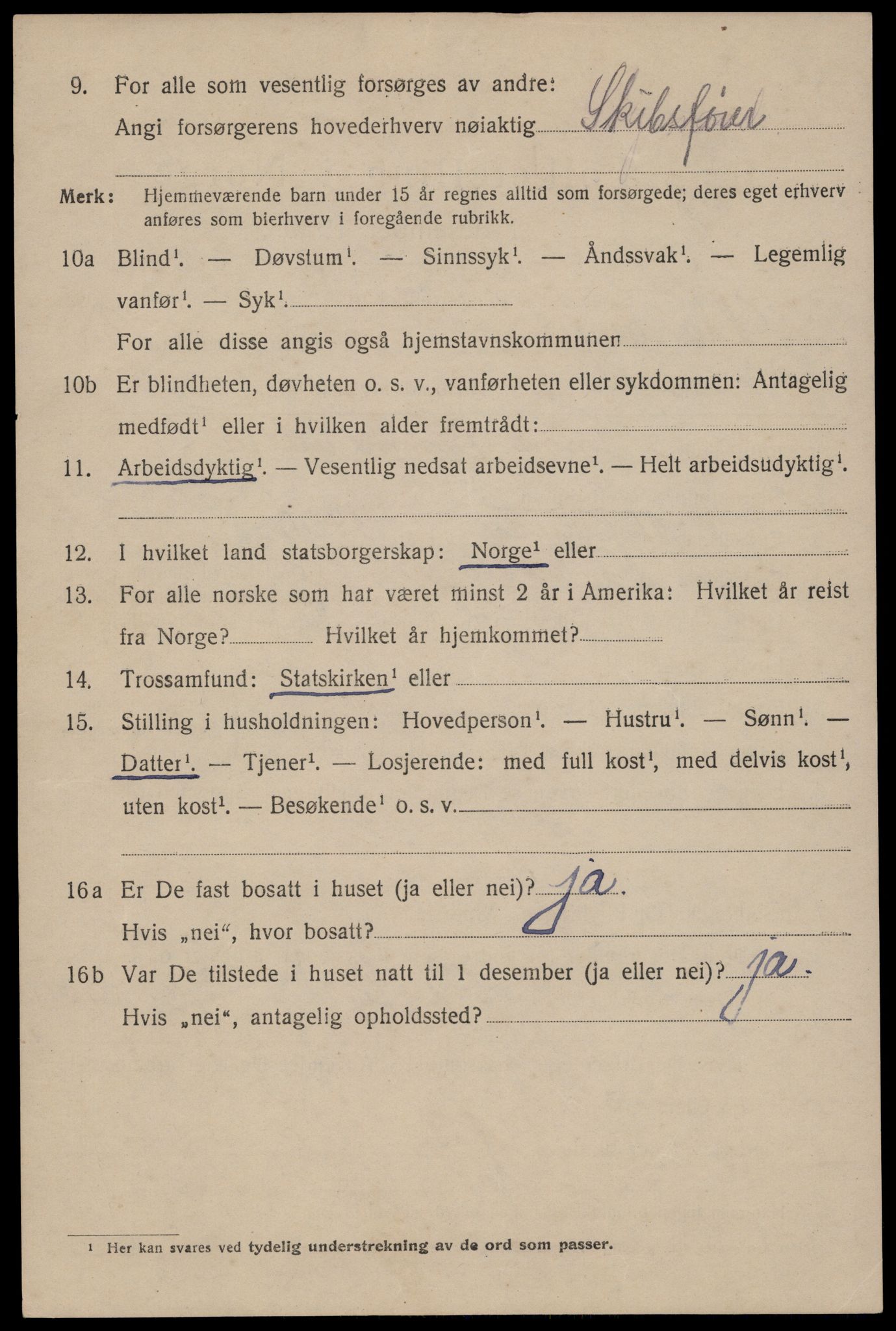 SAST, 1920 census for Stavanger, 1920, p. 95731