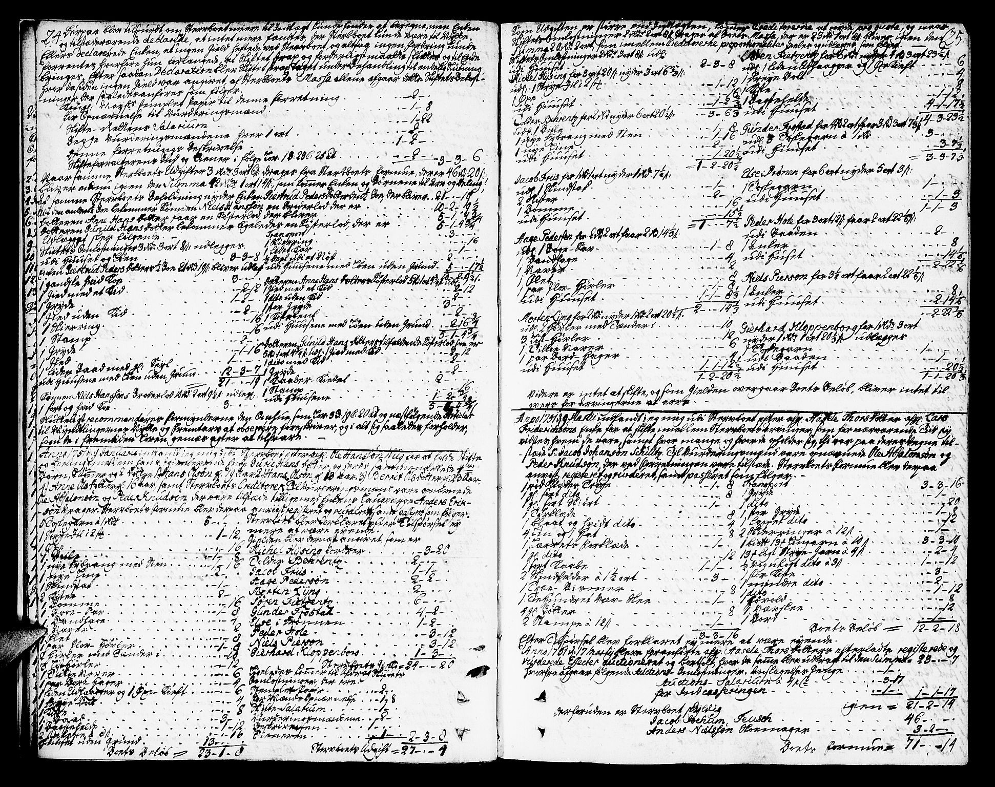 Molde byfogd, AV/SAT-A-0025/3/3Aa/L0001: Skifteprotokoll, 1748-1768, p. 24-25