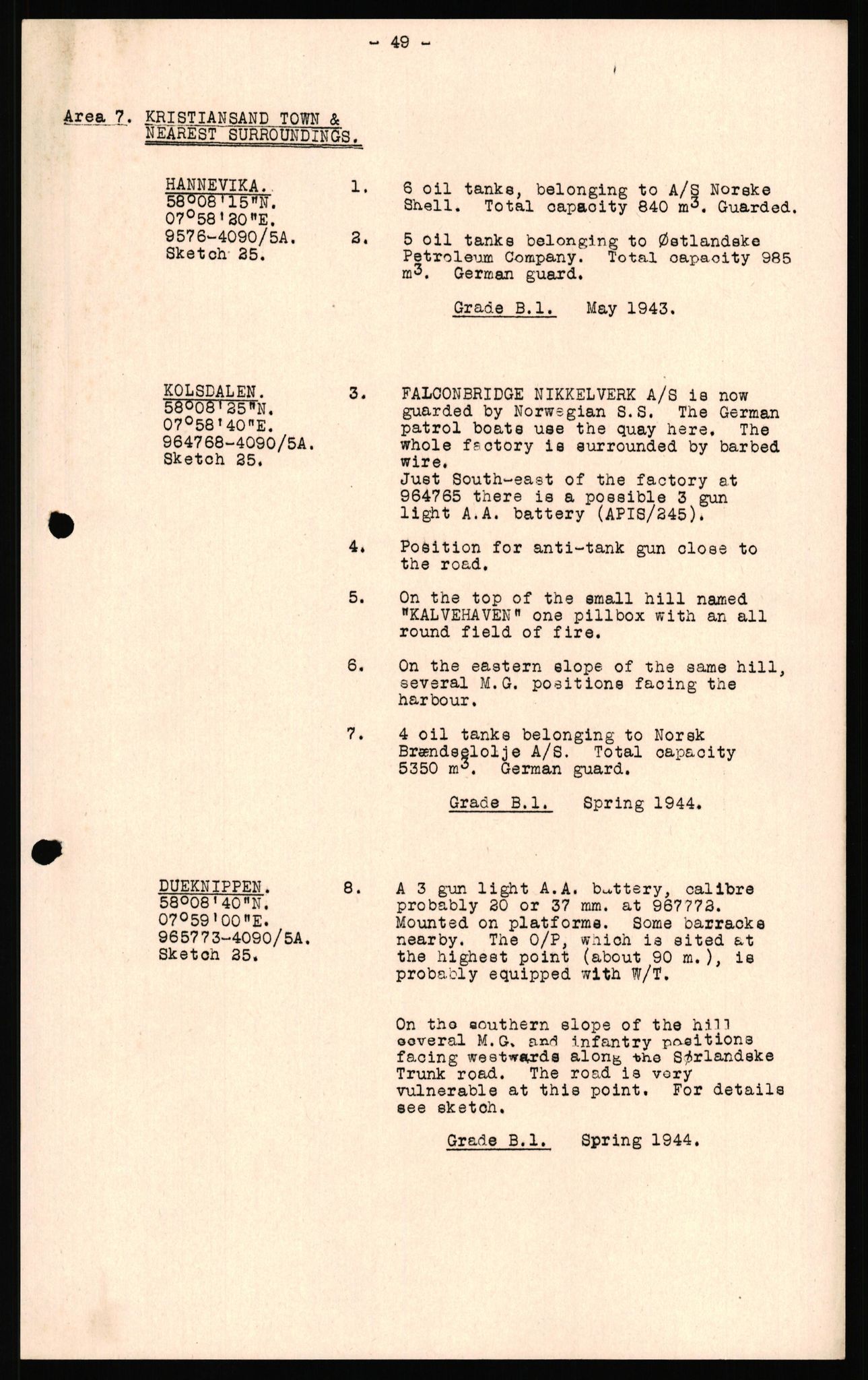 Forsvaret, Forsvarets overkommando II, AV/RA-RAFA-3915/D/Dd/L0023: Vest-Agder, 1942-1943, p. 81