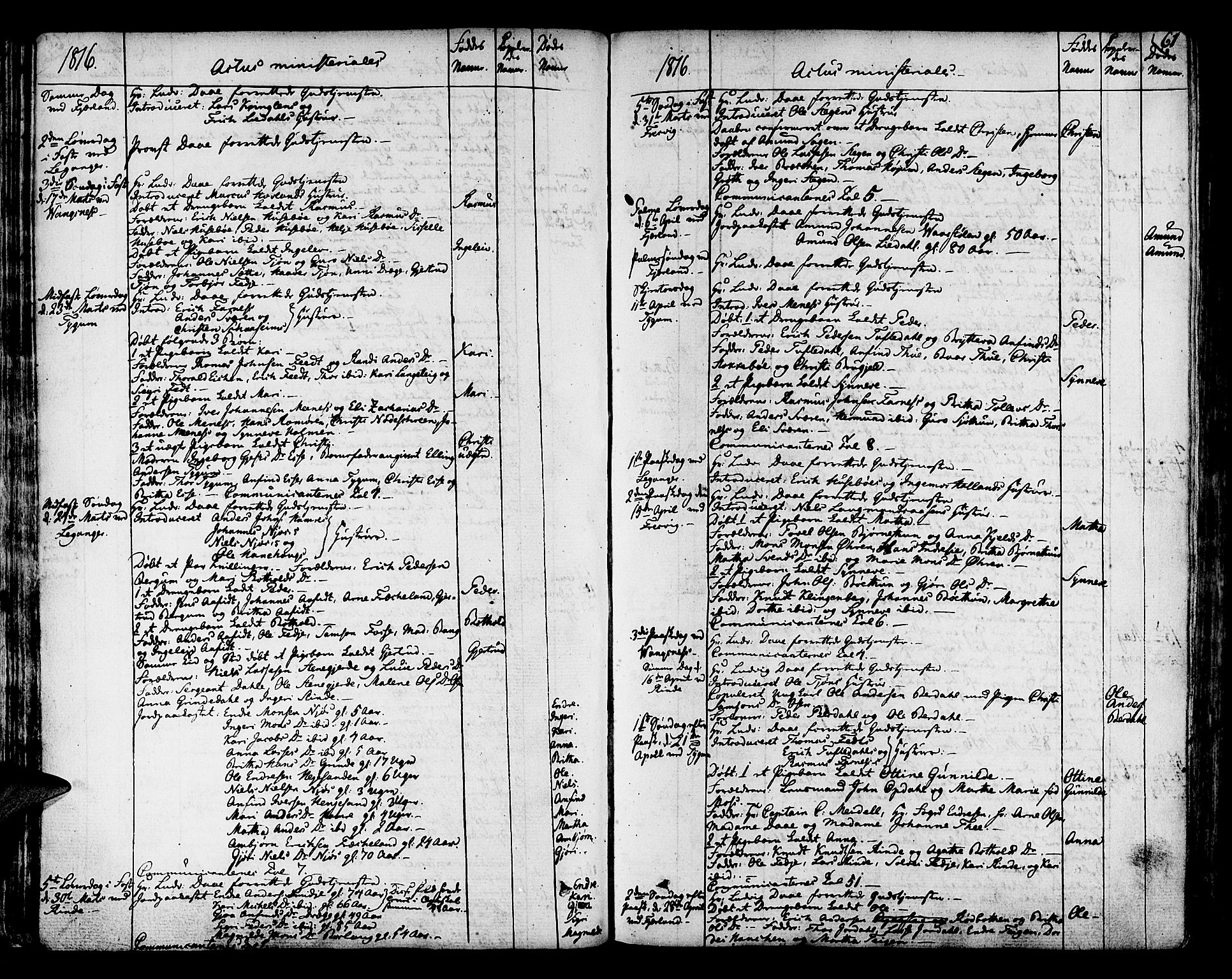 Leikanger sokneprestembete, SAB/A-81001: Parish register (official) no. A 6, 1810-1838, p. 61