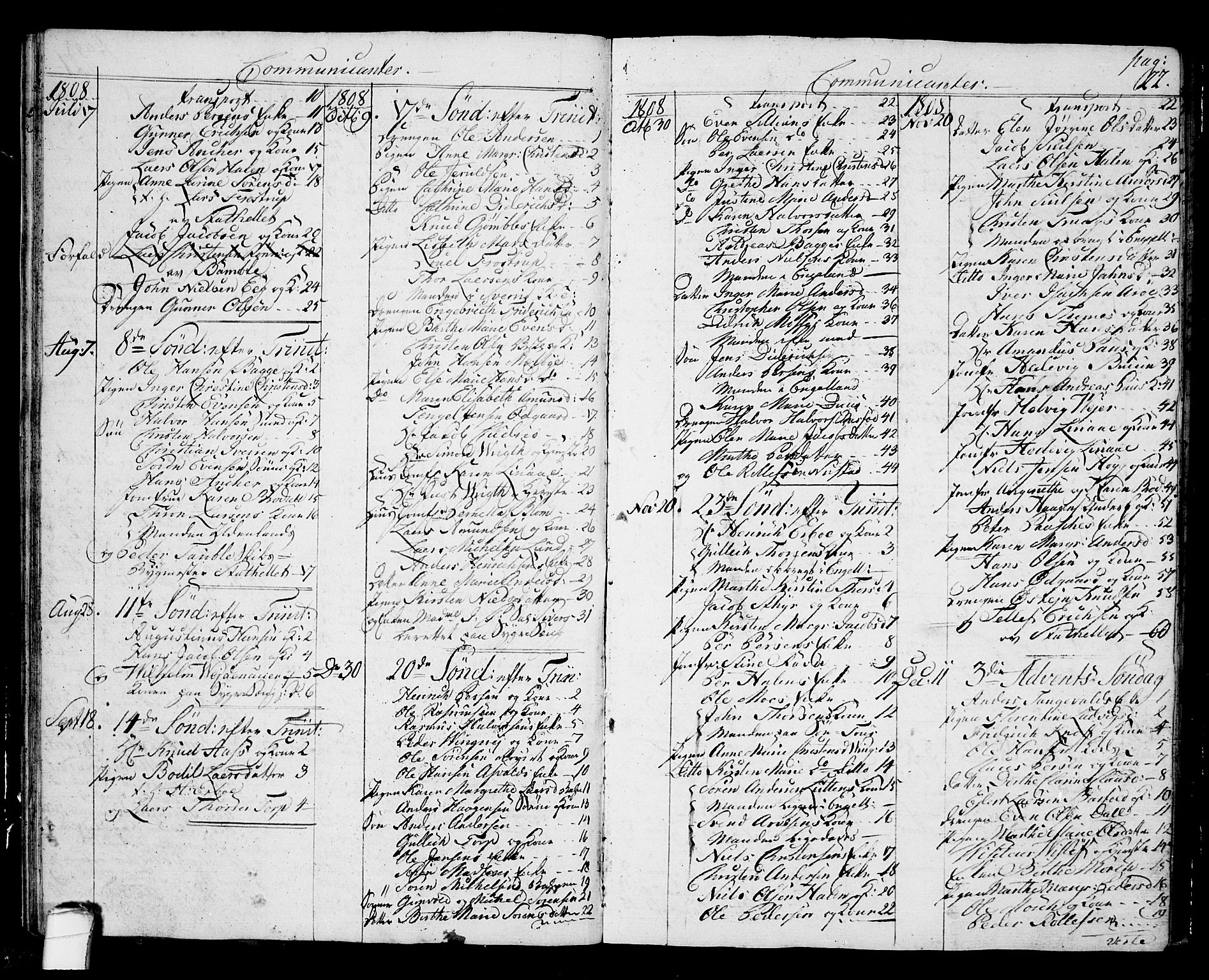Langesund kirkebøker, SAKO/A-280/G/Ga/L0002: Parish register (copy) no. 2, 1801-1815, p. 22