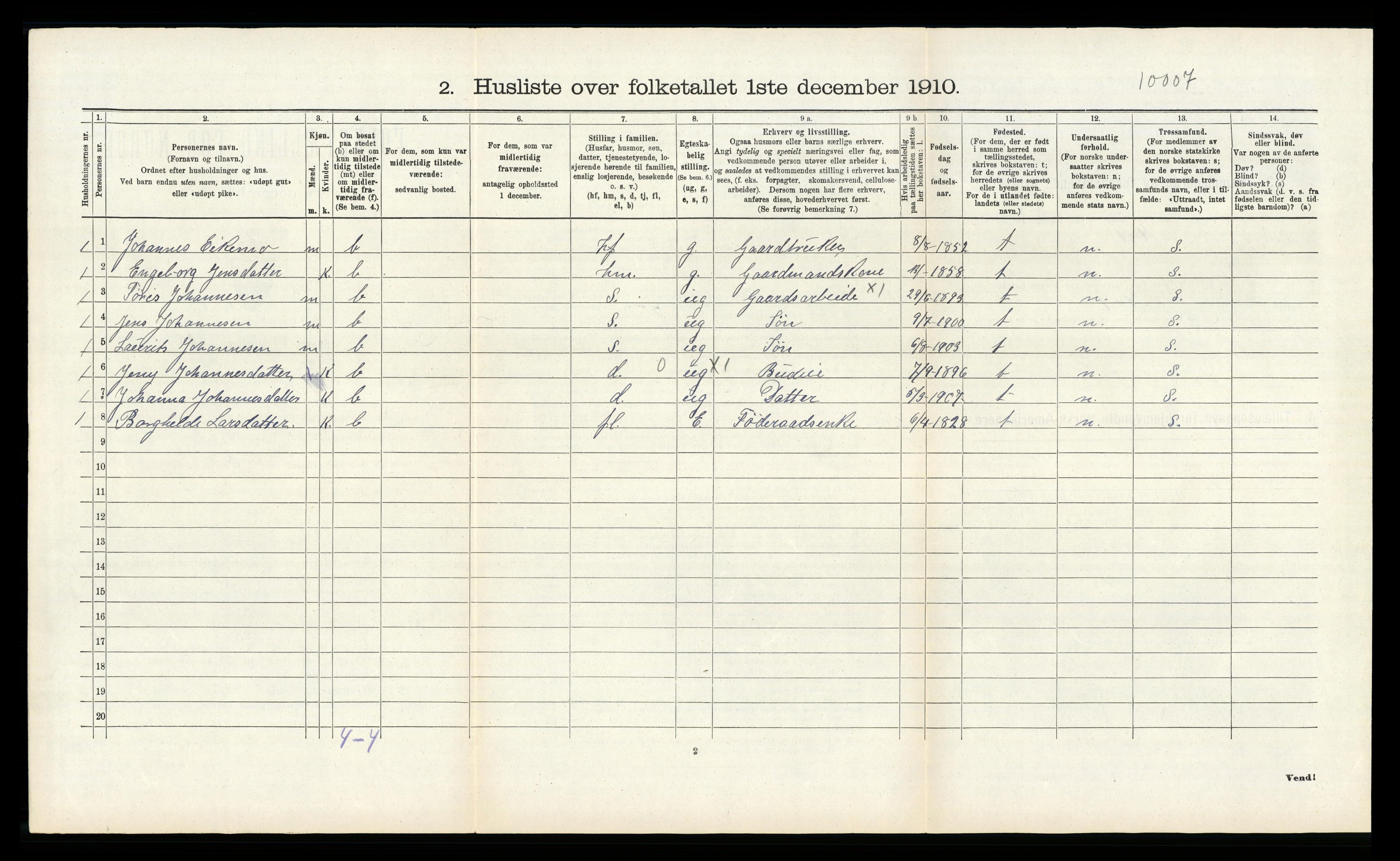 RA, 1910 census for Skånevik, 1910, p. 574