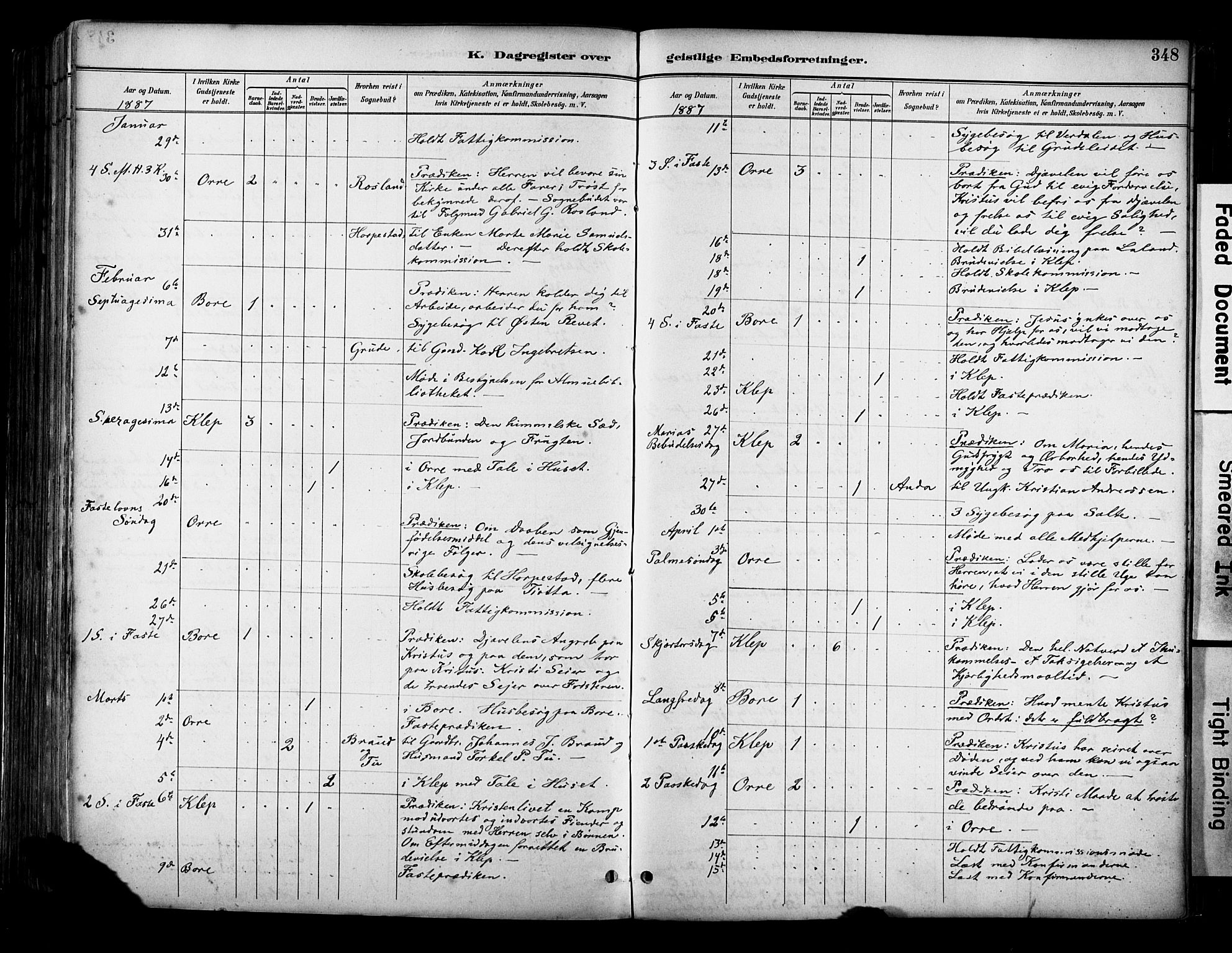 Klepp sokneprestkontor, SAST/A-101803/001/3/30BA/L0009: Parish register (official) no. A 7, 1886-1915, p. 348