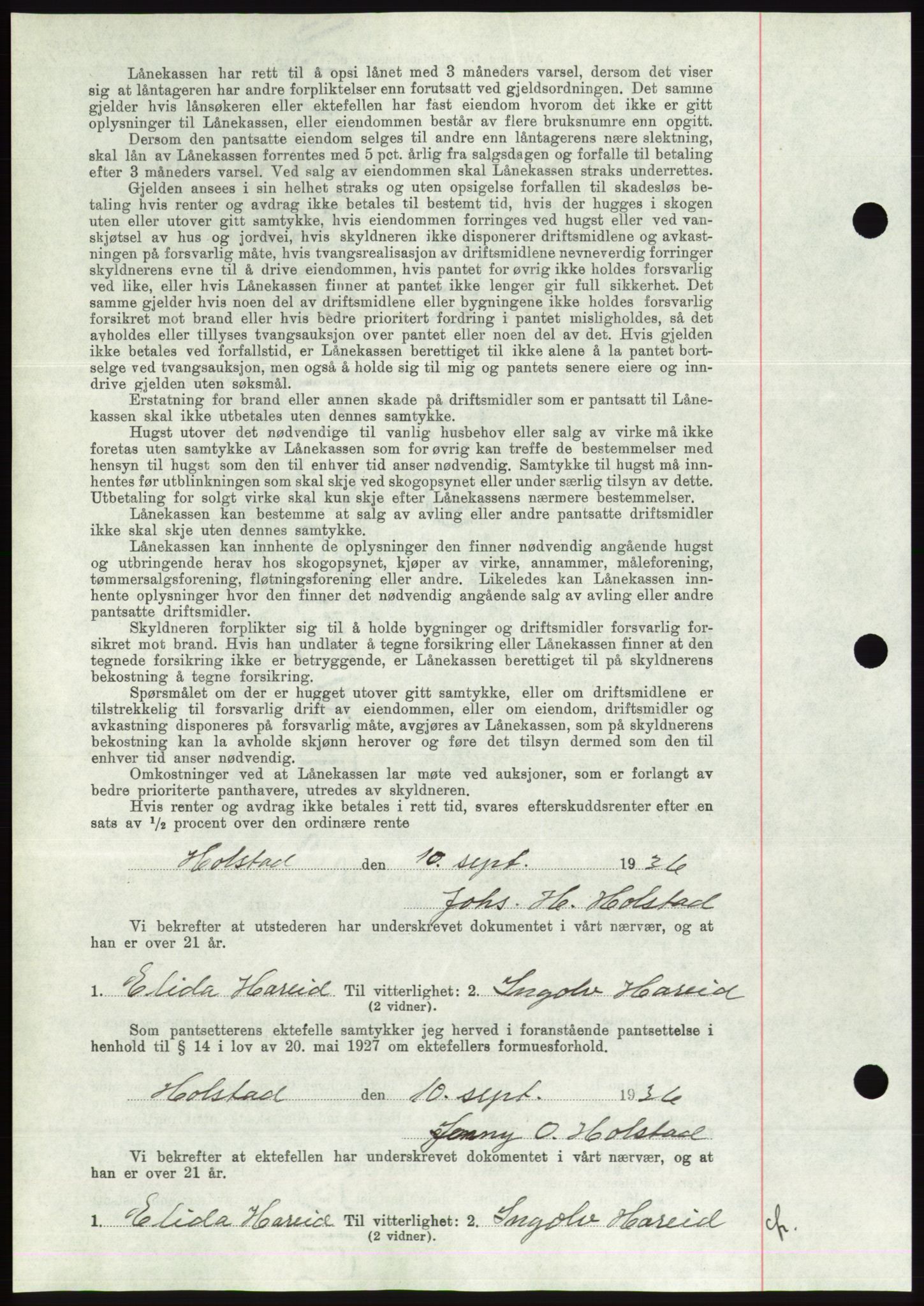 Søre Sunnmøre sorenskriveri, AV/SAT-A-4122/1/2/2C/L0061: Mortgage book no. 55, 1936-1936, Diary no: : 1342/1936