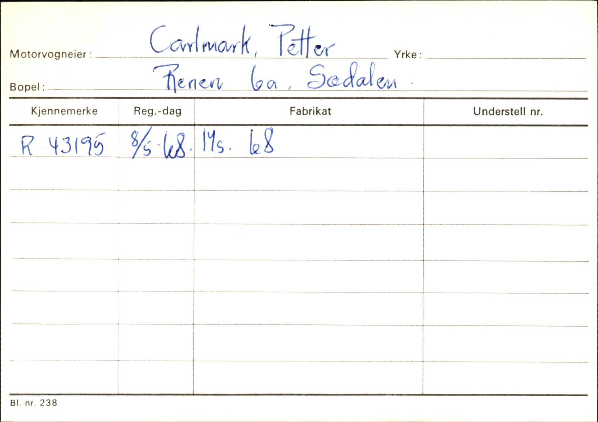 Statens vegvesen, Hordaland vegkontor, AV/SAB-A-5201/2/Ha/L0008: R-eierkort C-D, 1920-1971, p. 6