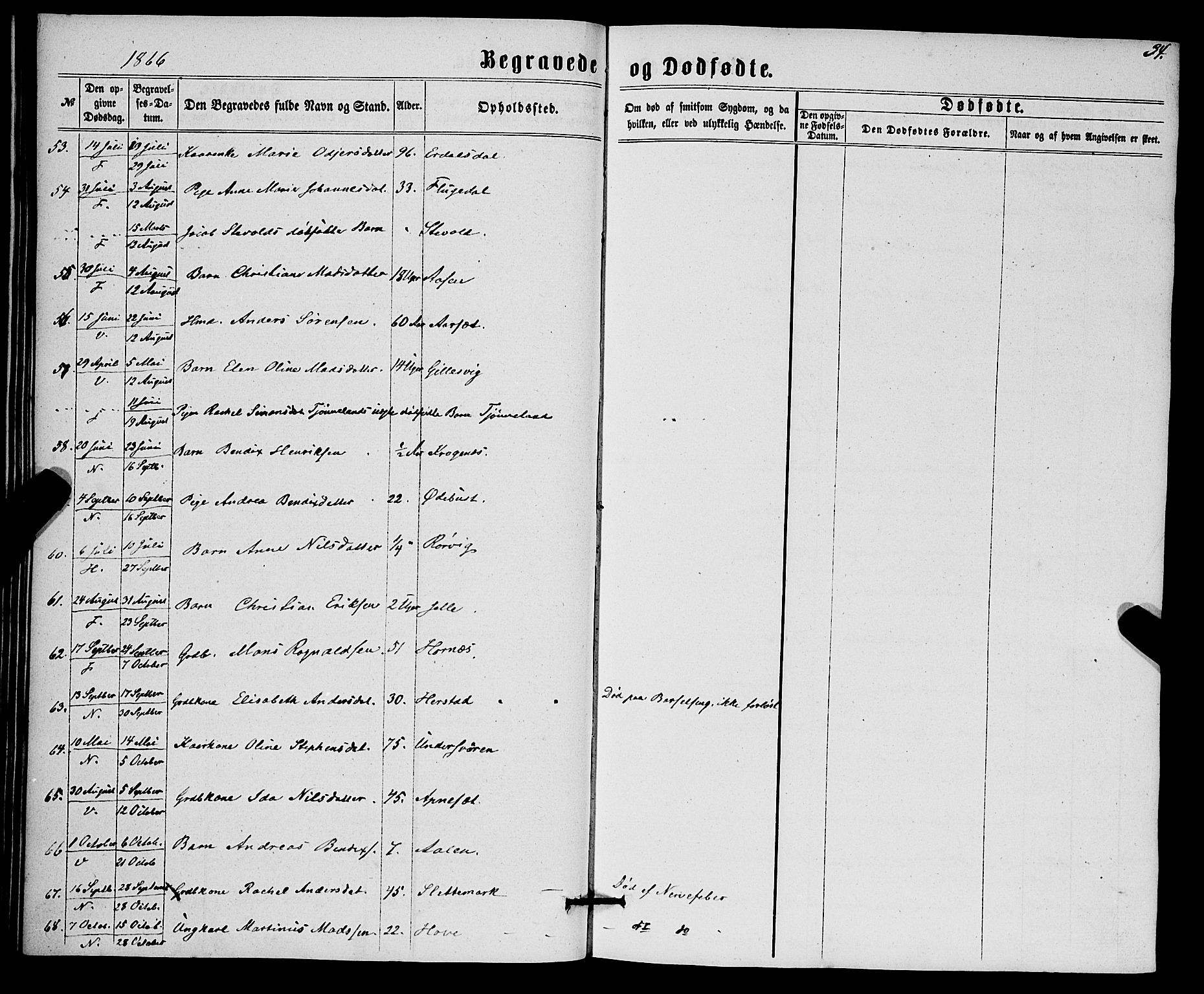 Førde sokneprestembete, AV/SAB-A-79901/H/Haa/Haaa/L0010: Parish register (official) no. A 10, 1861-1876, p. 34