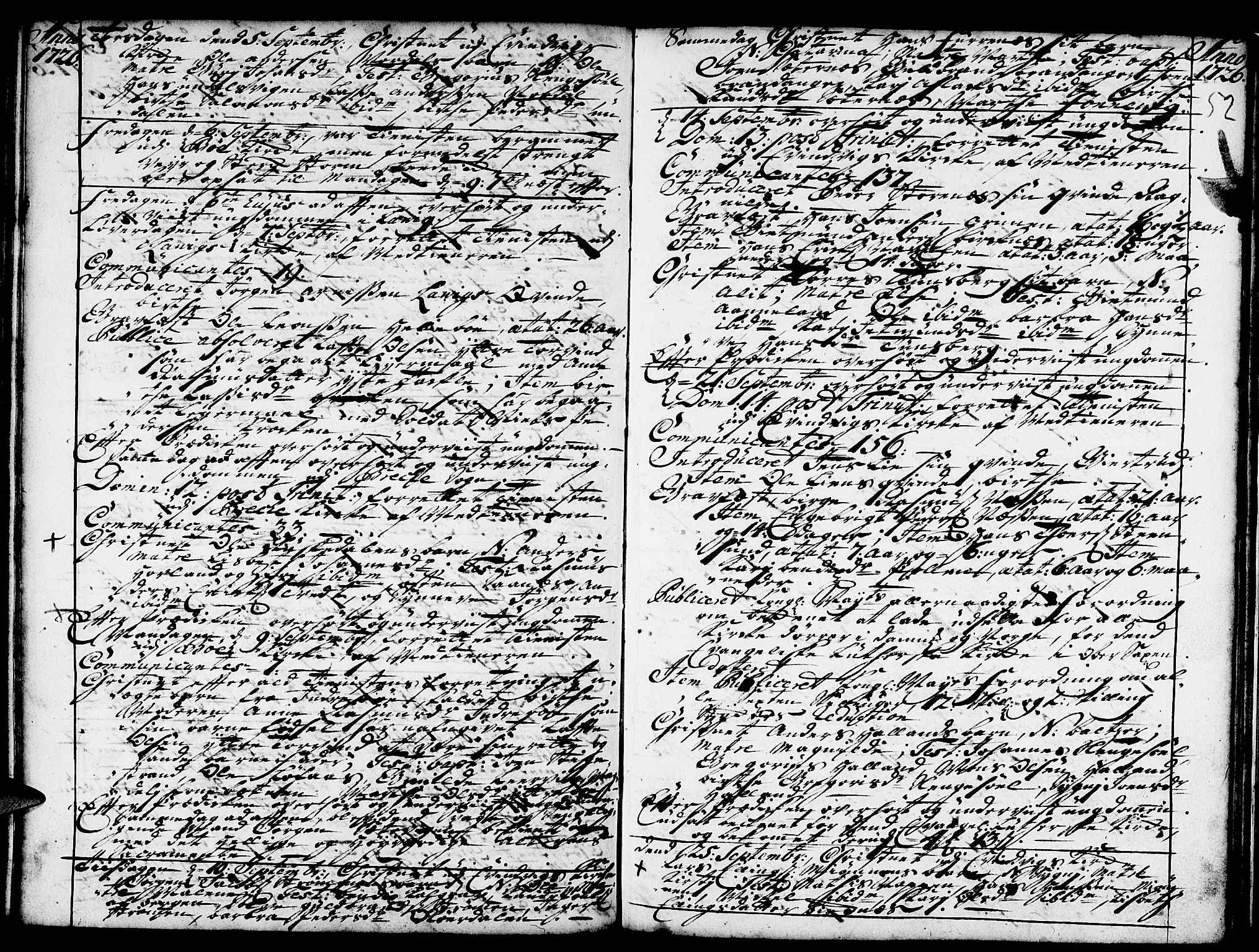 Gulen sokneprestembete, SAB/A-80201/H/Haa/Haaa/L0008: Parish register (official) no. A 8, 1723-1728, p. 52