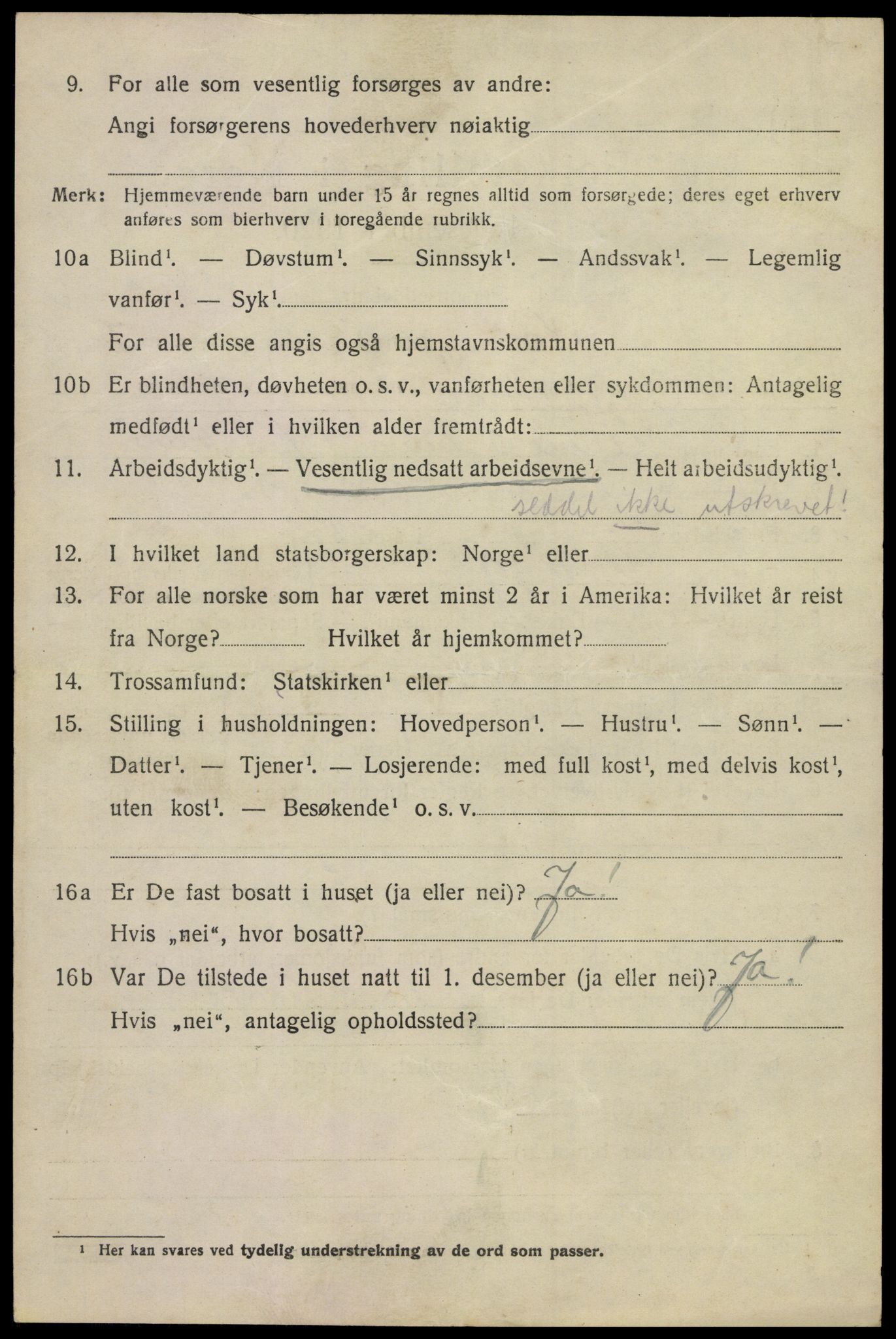 SAKO, 1920 census for Nore, 1920, p. 3997